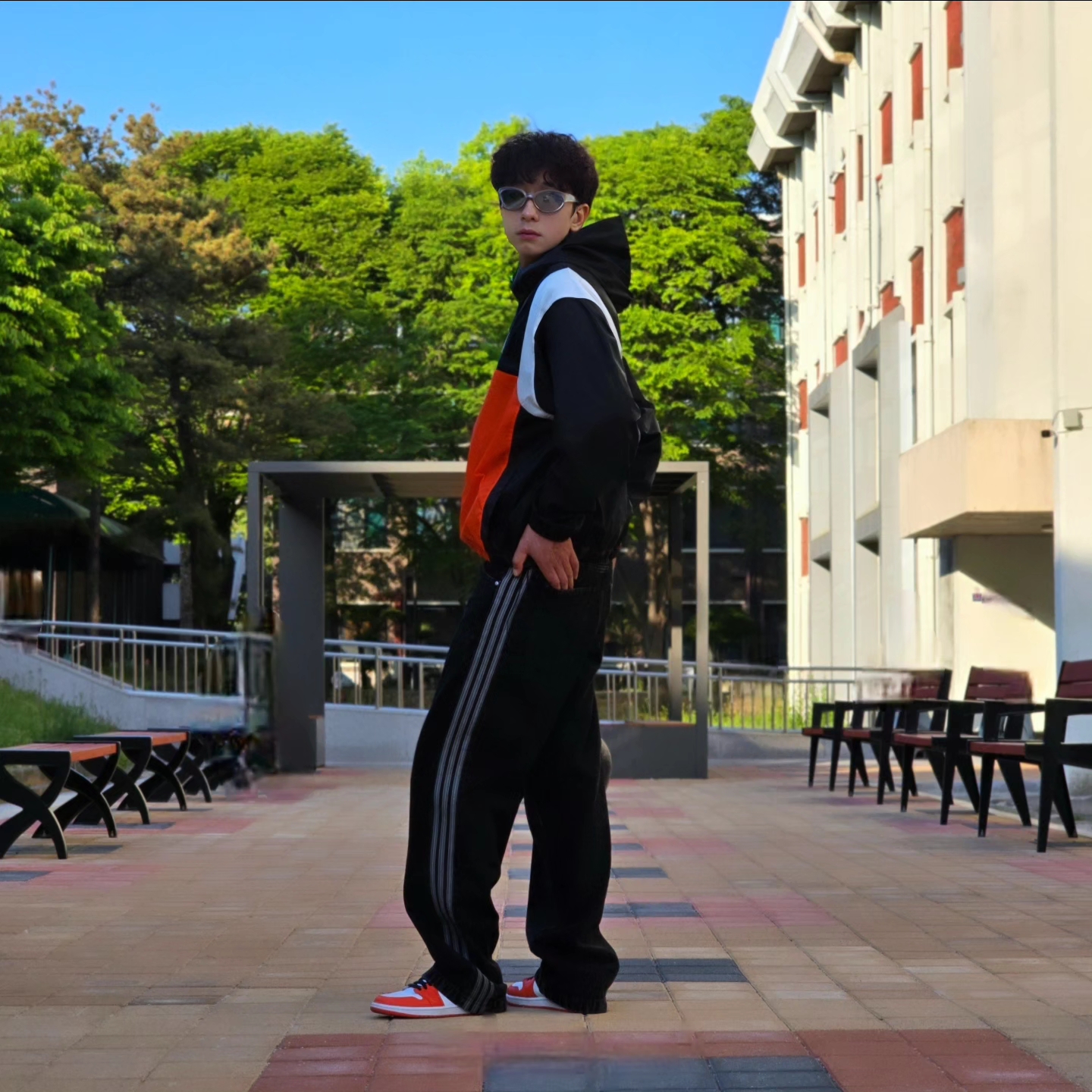 Jordan Flight MVP Hooded Pullover Jacket Black - Asia, Jordan Flight MVP Hooded Pullover Jacket Black - US/EU 착용 스타일 - 3