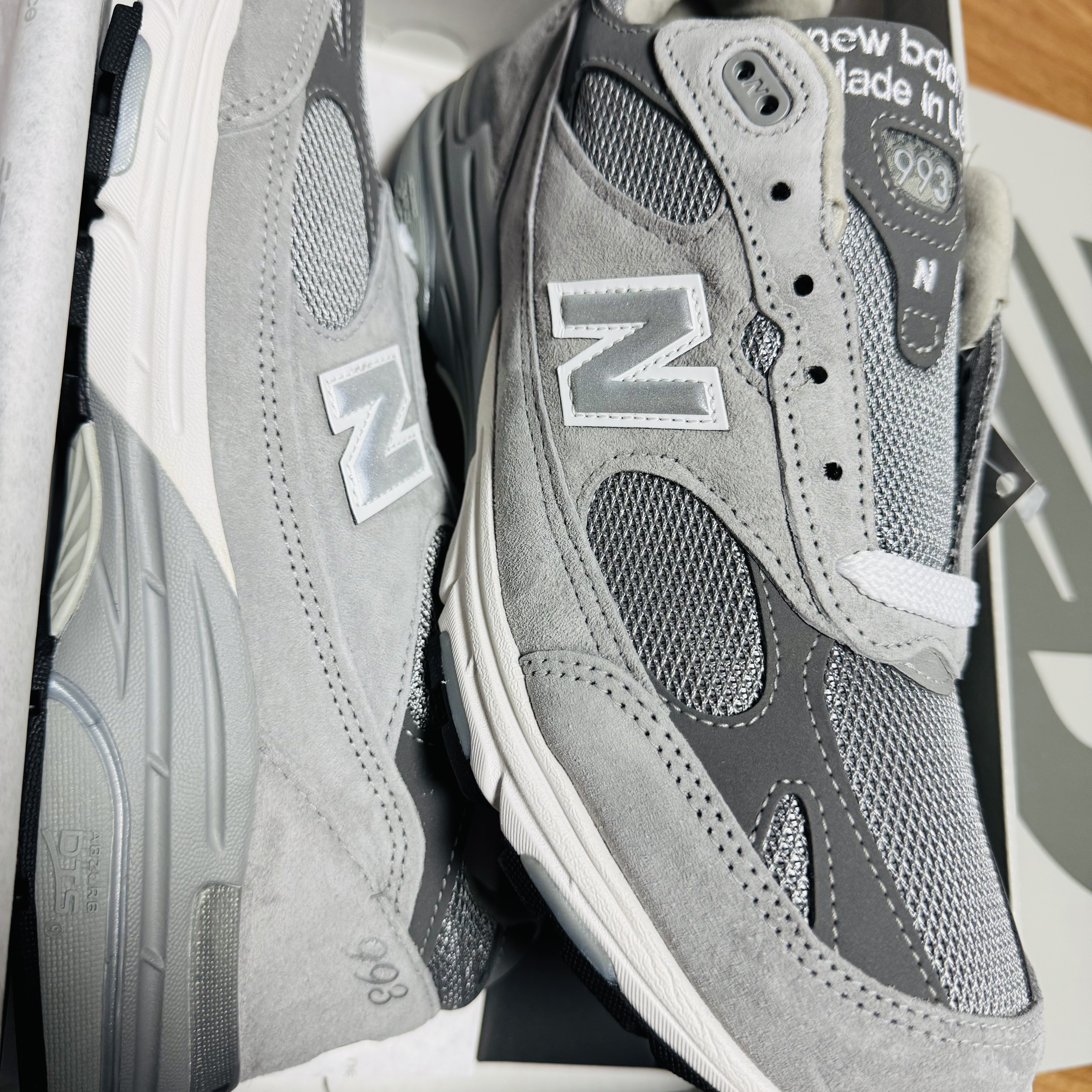 New Balance 993 Made in USA Grey - D Standard 착용 스타일