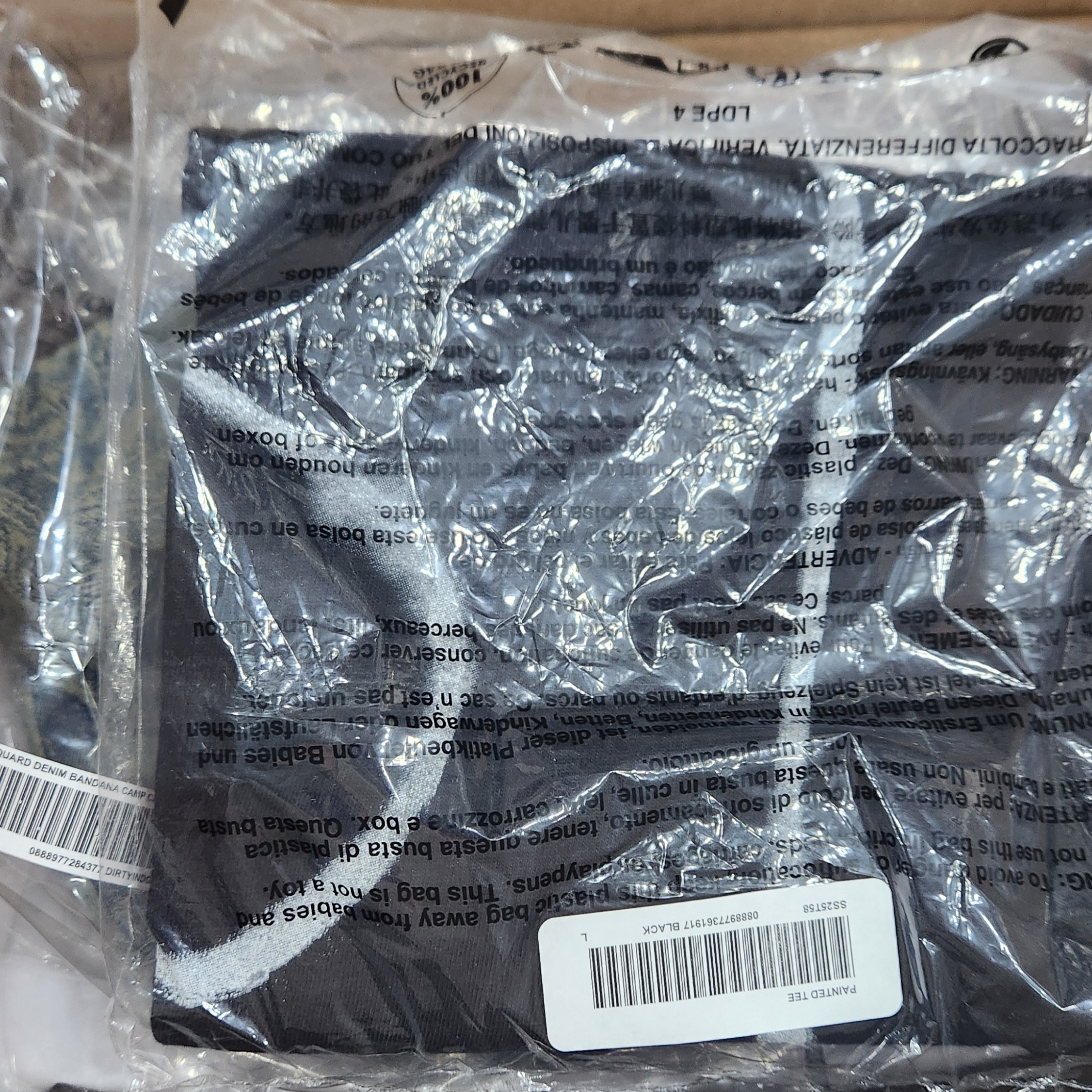 Supreme Painted T-Shirt Black - 25SS 착용 스타일