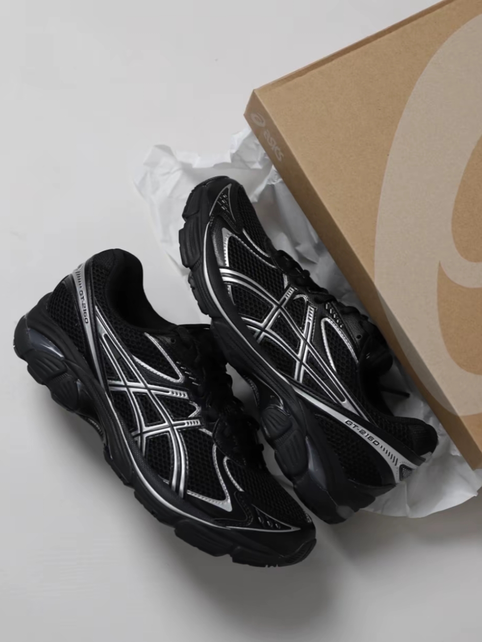 Asics GT-2160 Black Pure Silver 착용 스타일