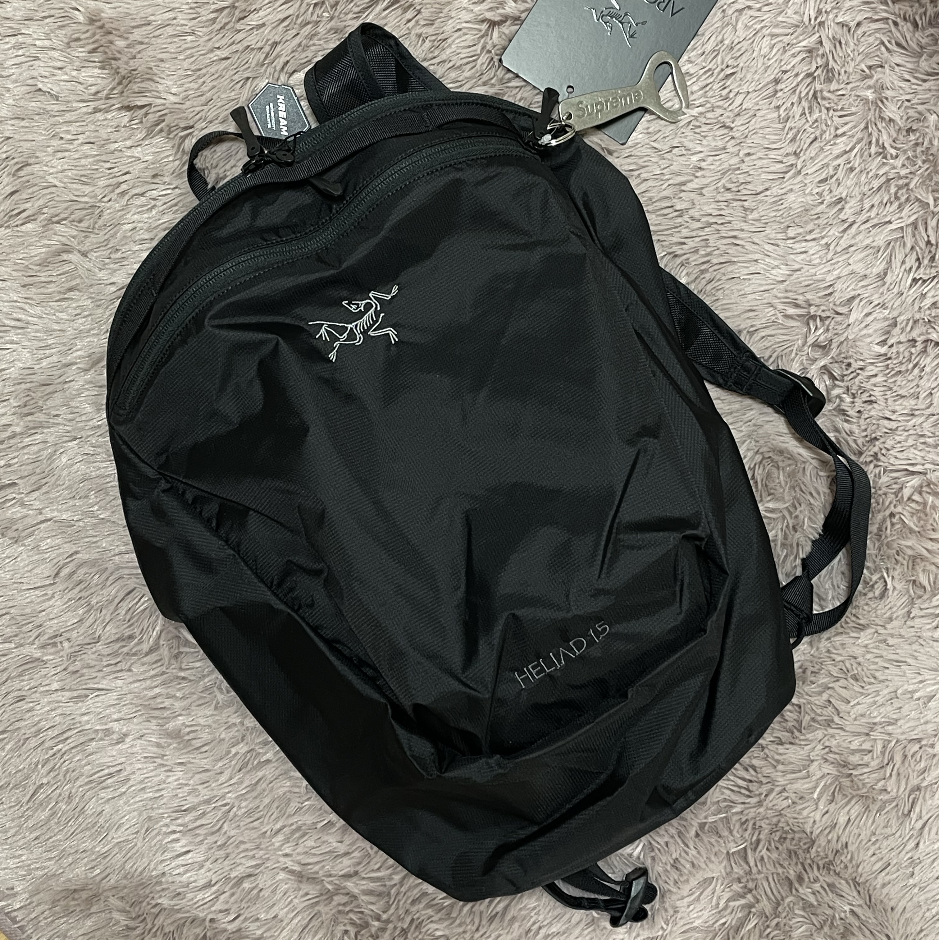 Arc'teryx Heliad 15 Backpack Black 착용 스타일
