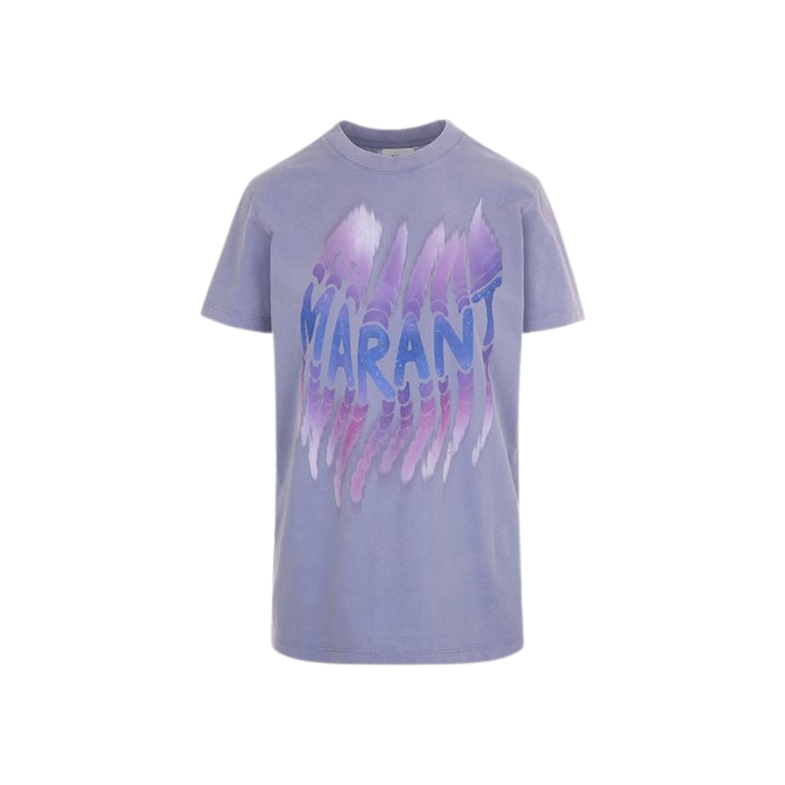 (W) 이자벨 마랑 조엘린 코튼 로고 티셔츠 블루 라벤더 - 25SS((W) Isabel Marant Zoeline Cotton Logo T-Shirt Blue Lavender - 25SS) - 1