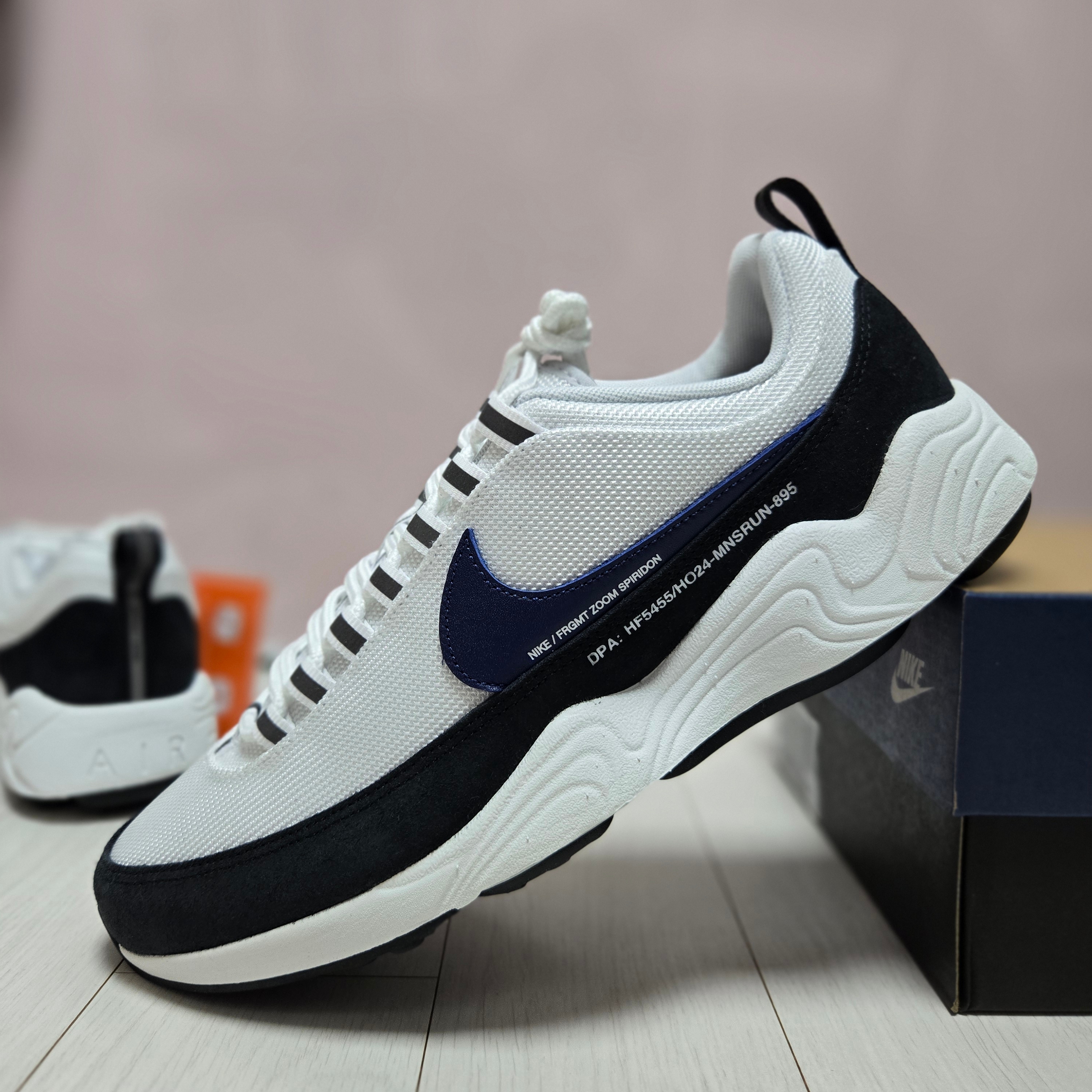 Nike x Fragment Air Zoom Spiridon Blue Void 착용 스타일 - 1