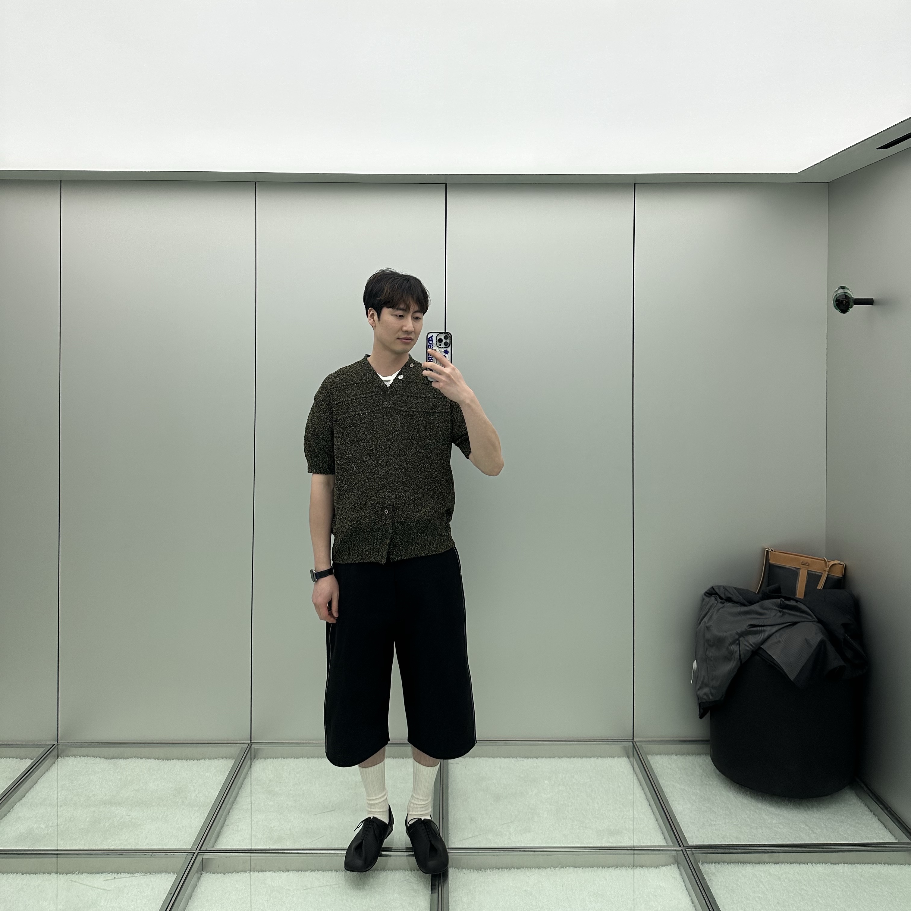 Ader Error Trousers Product 87 Noir, Ader Error Cinder Watch Strap Noir 착용 스타일 - 4