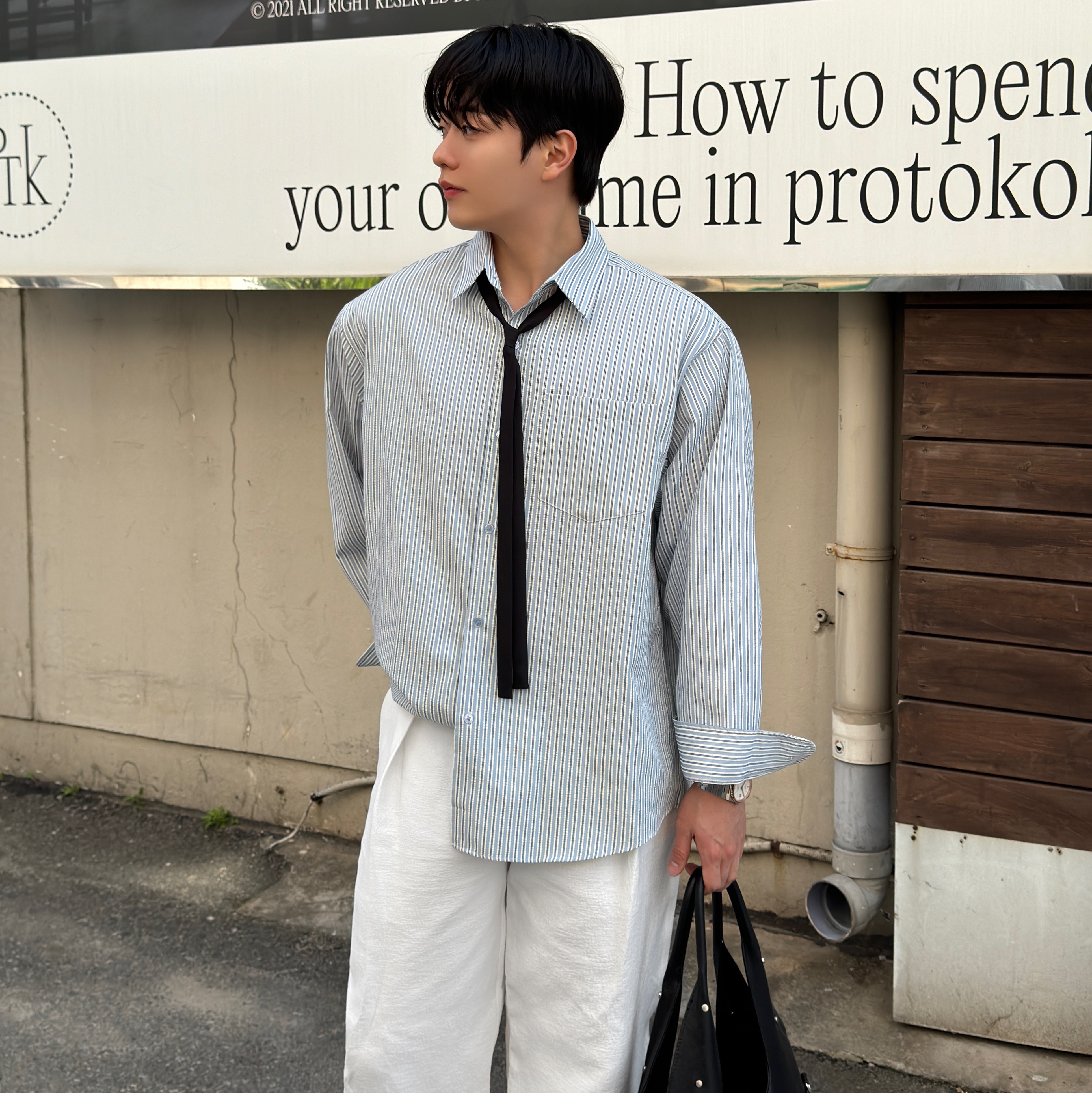 Kinchi Shower - 808 (a) Black 착용 스타일 - 2