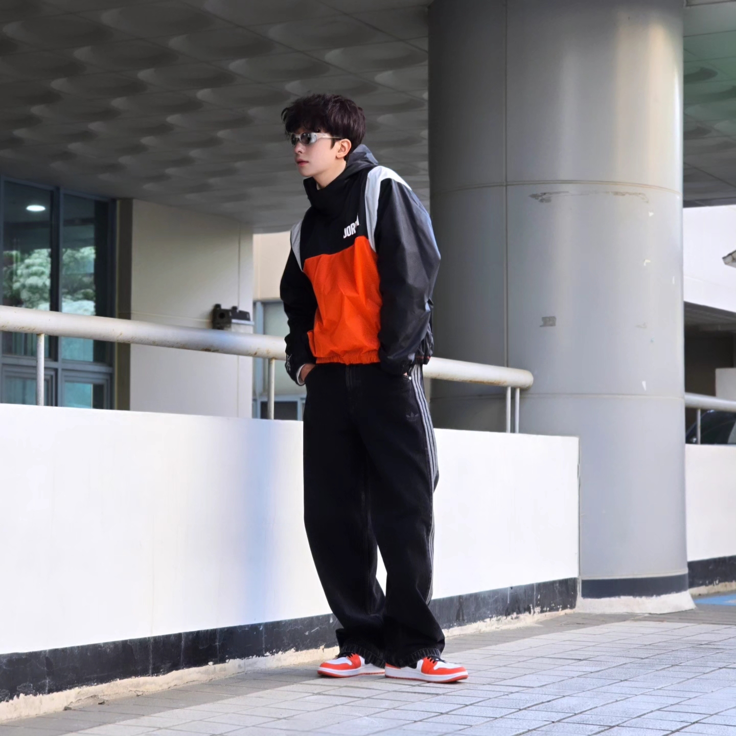 Jordan Flight MVP Hooded Pullover Jacket Black - Asia, Jordan Flight MVP Hooded Pullover Jacket Black - US/EU 착용 스타일 - 1