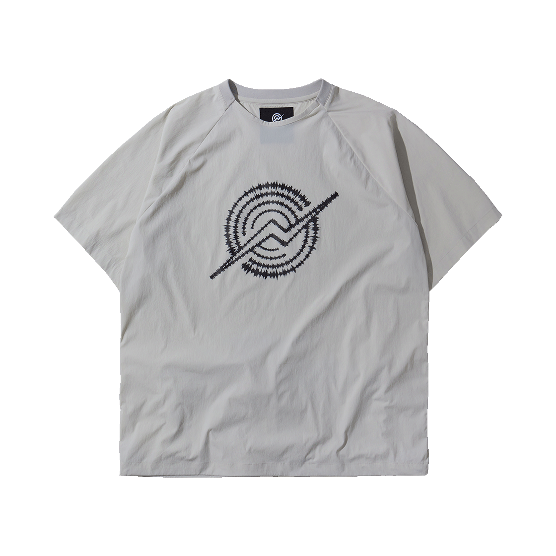 칼라파타르 우븐 로고 백포켓 티셔츠 라이트 그레이