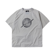 KALA PATTHAR Woven Logo Back Pocket T-Shirt Light Gray