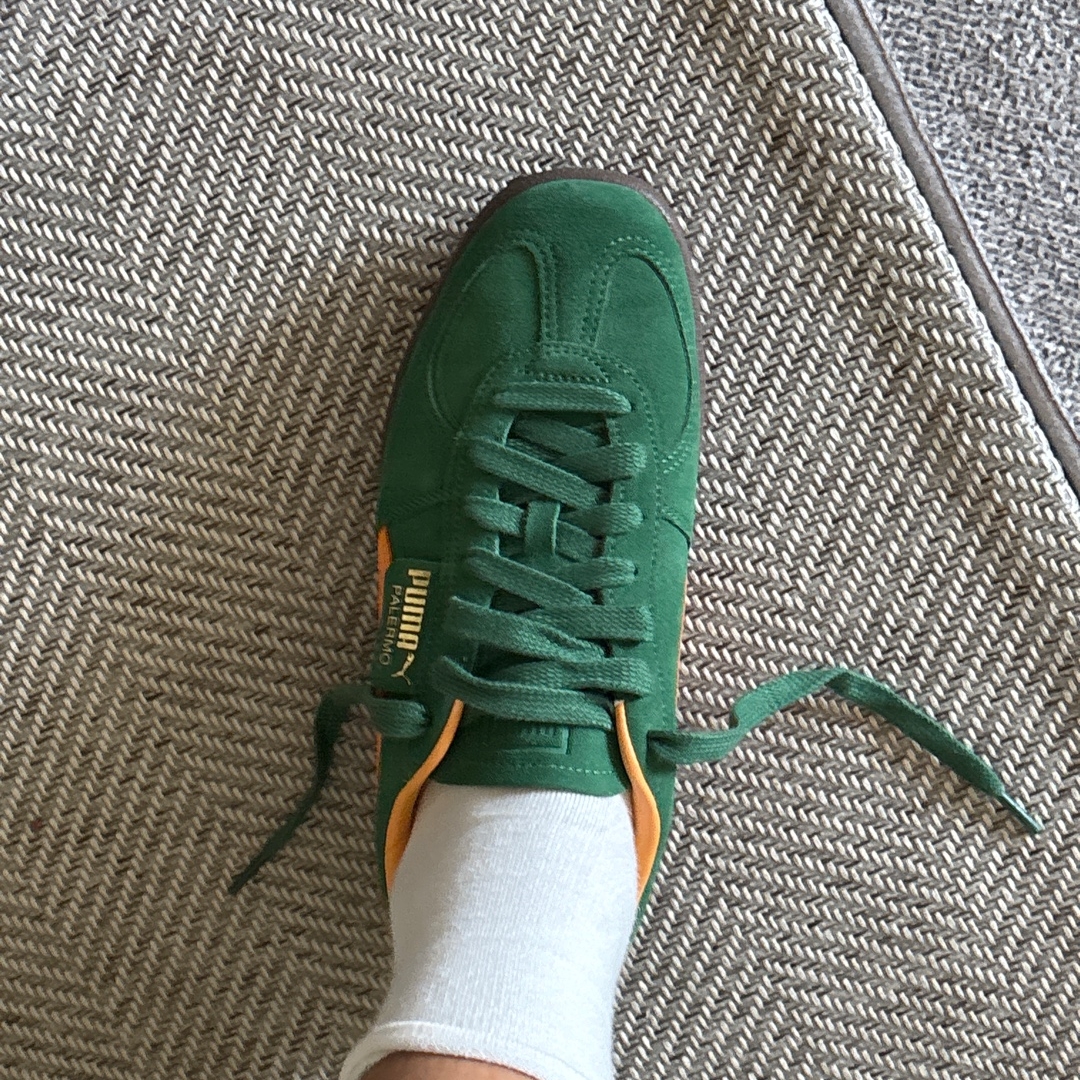 Puma Palermo Vine Clementine 착용 스타일