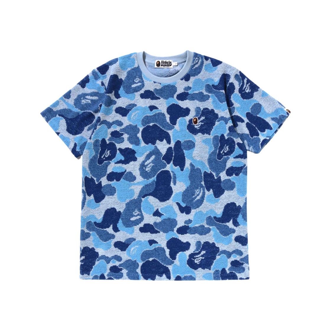 베이프 ABC 카모 파일 자카드 원 포인트 티셔츠 블루(BAPE ABC Camo Pile Jacquard One Point T-Shirt Blue) - 1