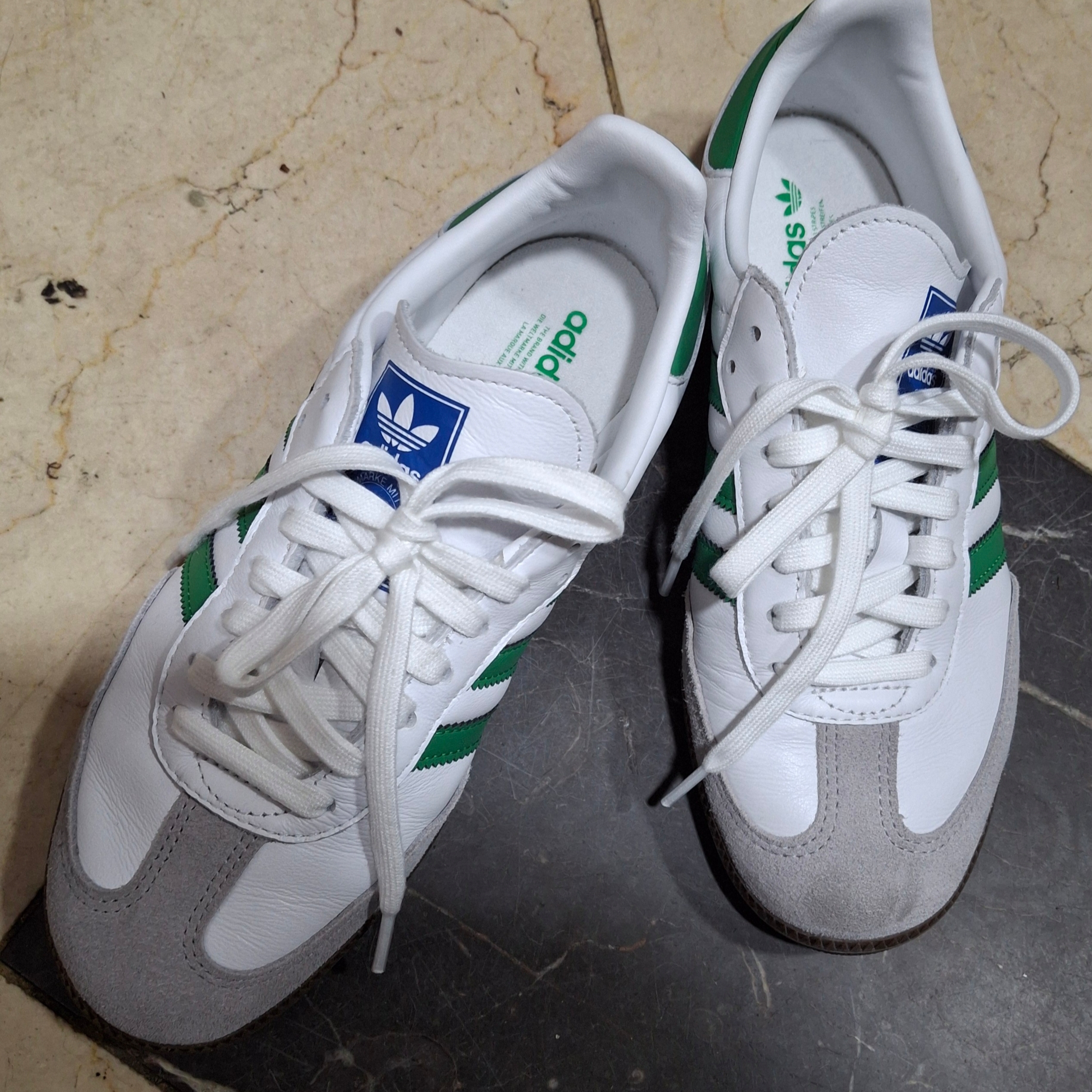 Adidas Samba OG White Green 착용 스타일