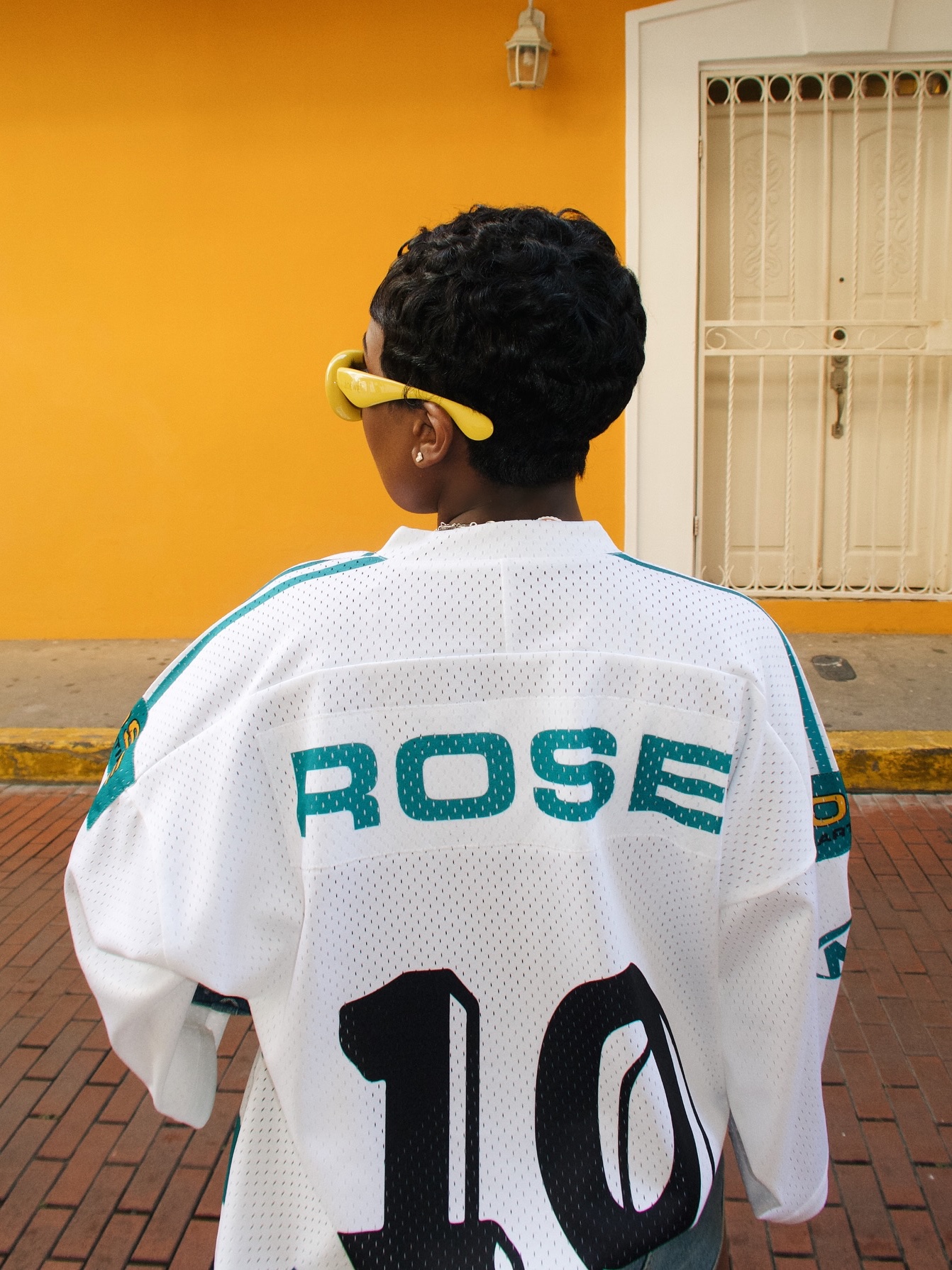 Martine Rose Oversized Football Top White - 25SS 착용 스타일 - 2