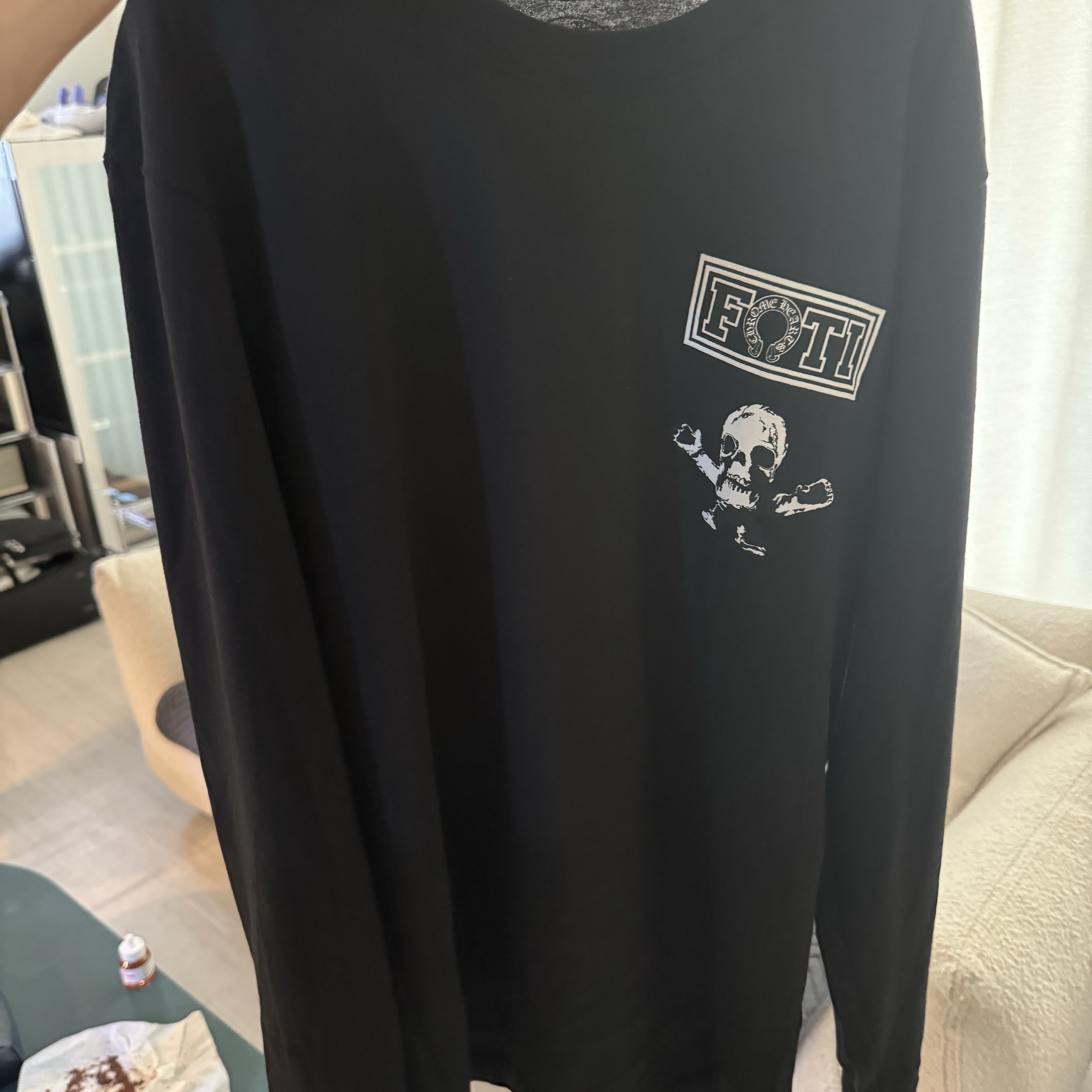 Chrome Hearts Multi Foti Long Sleeve T-Shirt Black 착용 스타일 - 5
