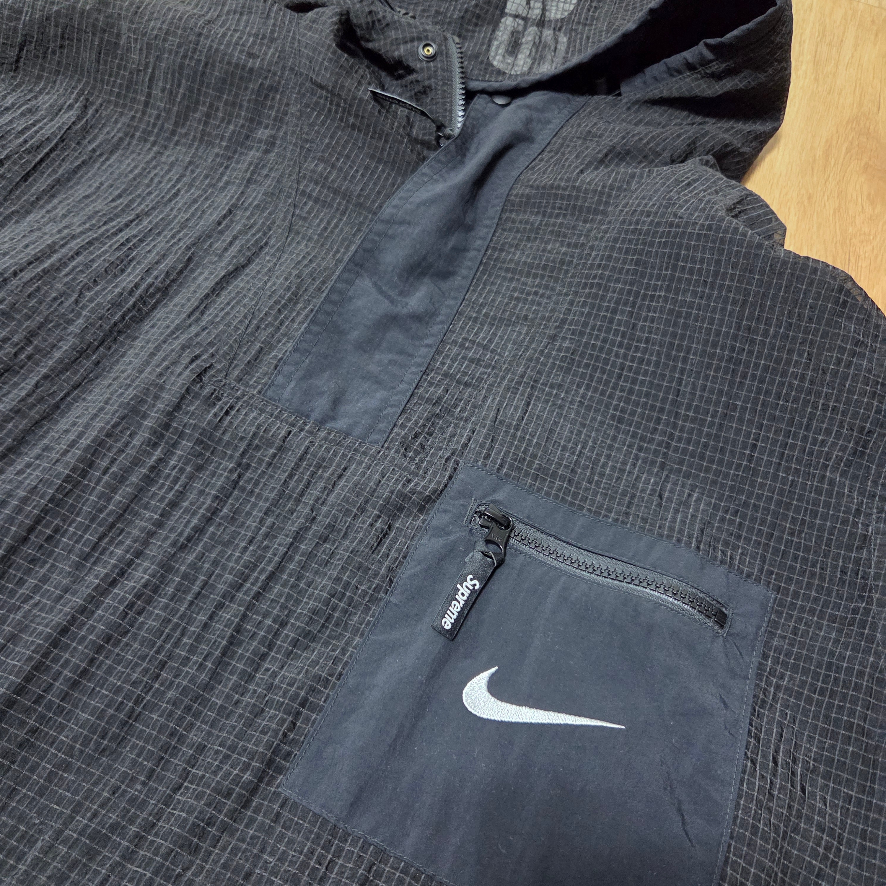 Supreme x Nike Jewel Reversible Ripstop Anorak Black - 20FW 착용 스타일 - 2