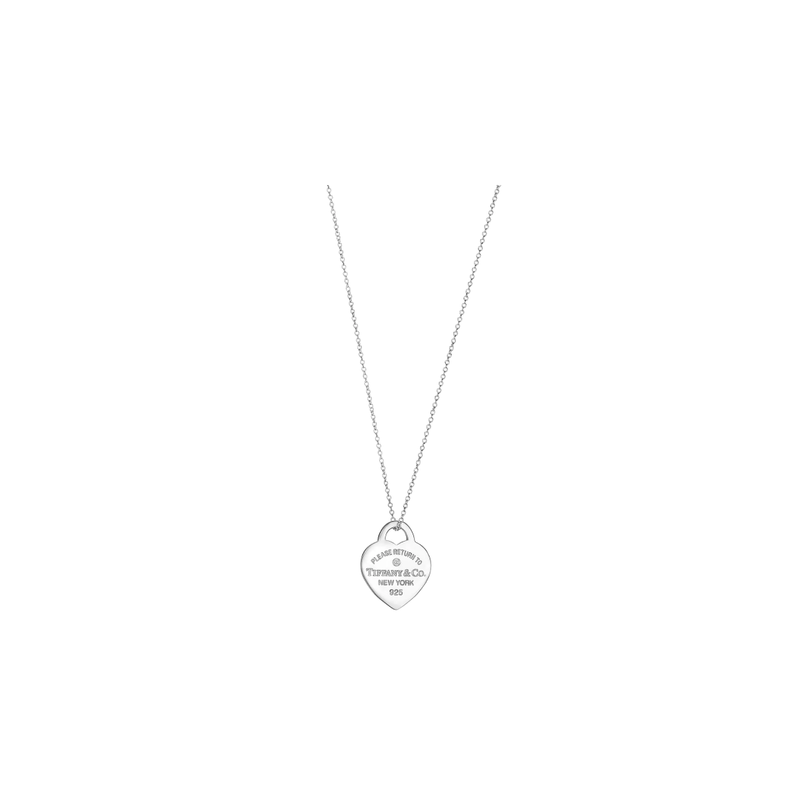 69701019/69701000/1154321821 Tiffany & Co. Return To Tiffany Heart Tag Pendant in Small Sterling Silver with Diamond - 대표 이미지 #1