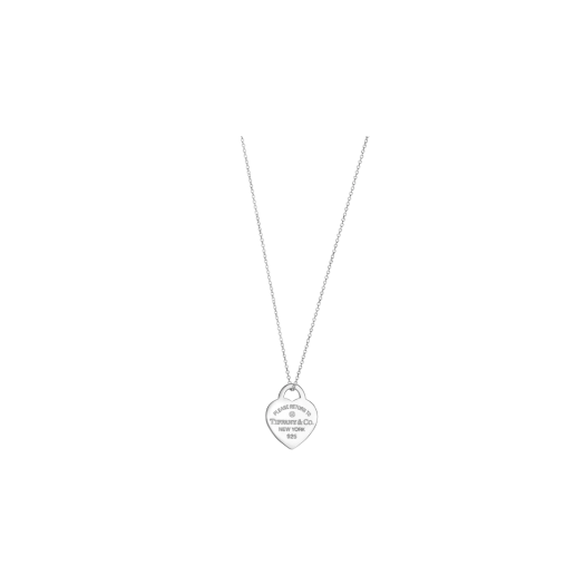 Tiffany & Co. Return To Tiffany Heart Tag Pendant in Small Sterling Silver with Diamond