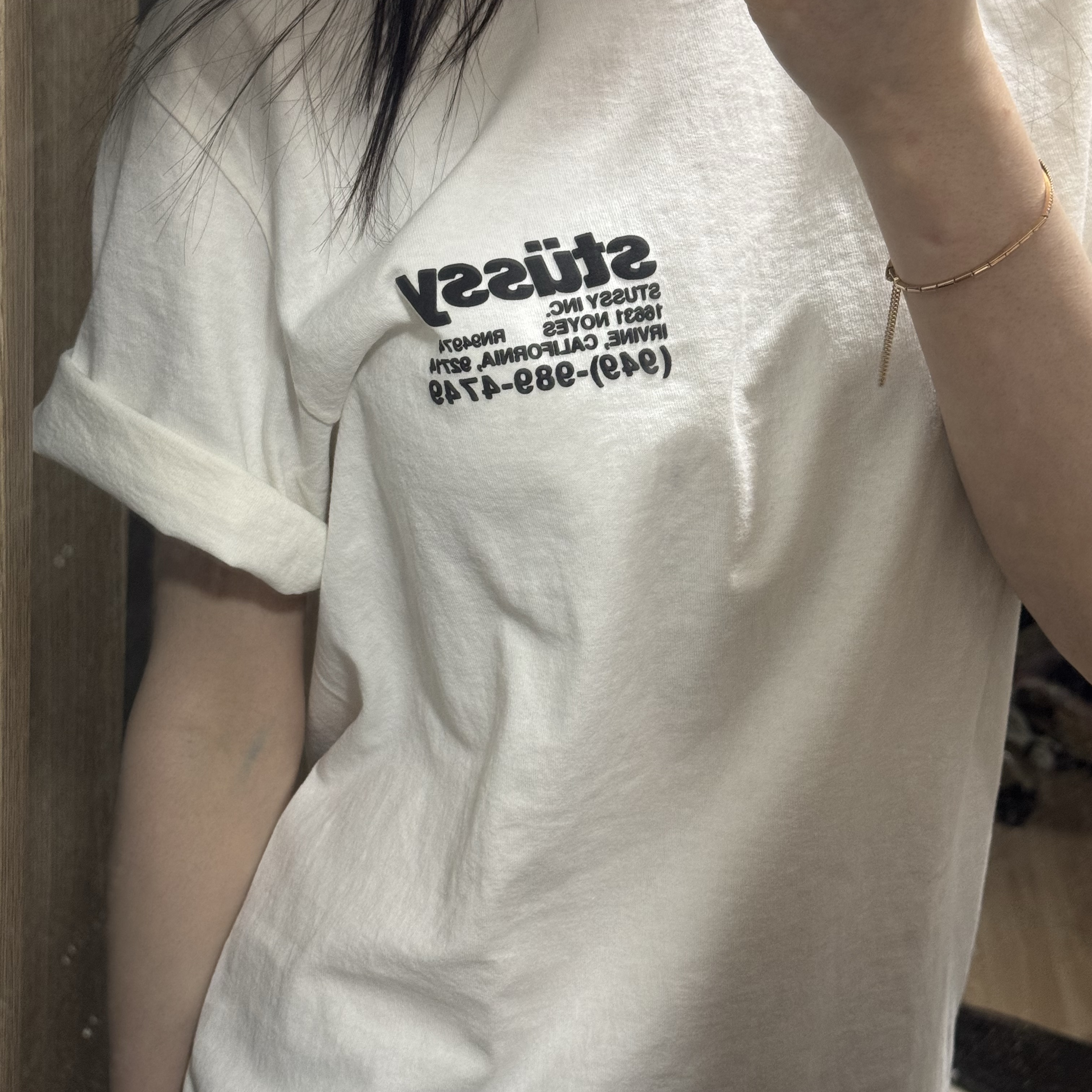 Stussy DNA Pigment Dyed T-Shirt Natural 착용 스타일 - 1