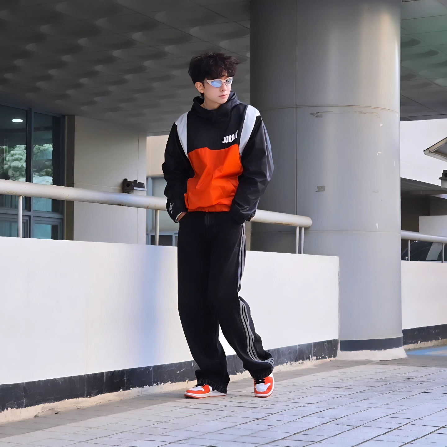 Jordan Flight MVP Hooded Pullover Jacket Black - Asia, Jordan Flight MVP Hooded Pullover Jacket Black - US/EU 착용 스타일 - 5