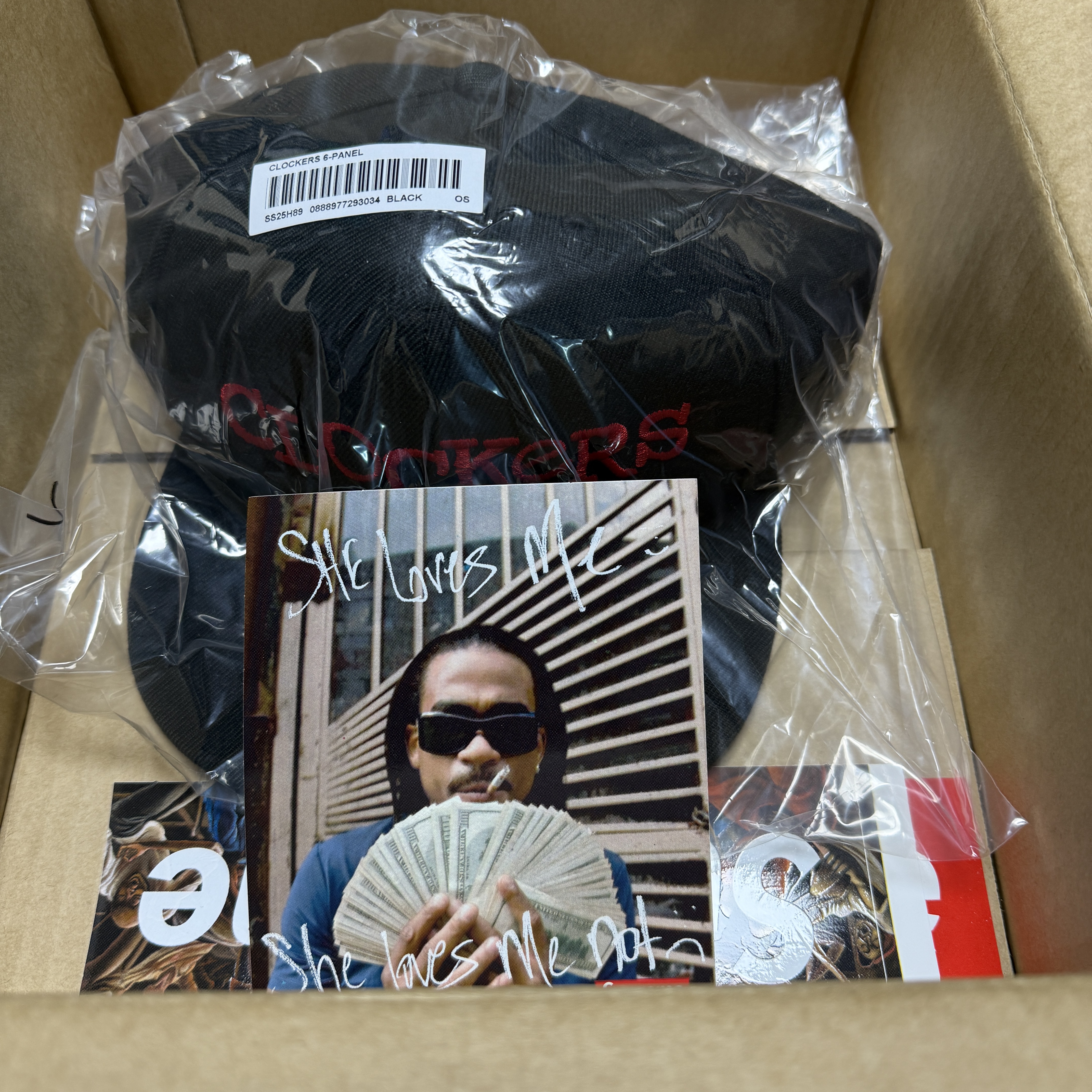 Supreme x 40 Acres Clockers 6-Panel Black - 25SS 착용 스타일