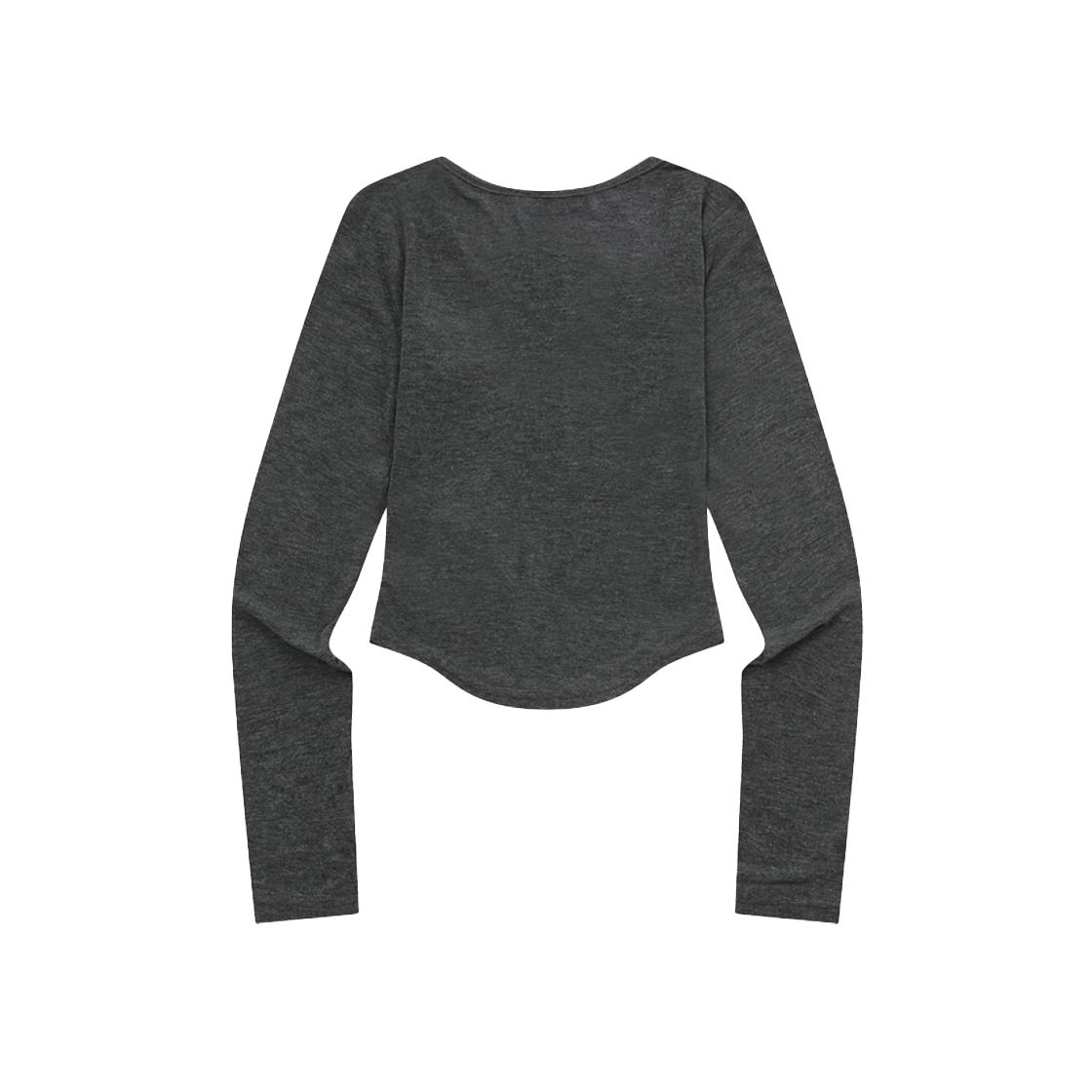 무센트 하링 시그니처 로고 스냅 버튼 유넥 굴림티 차콜(MUCENT Haring Signature Logo Snap Button U Neck T Charcoal) - 2