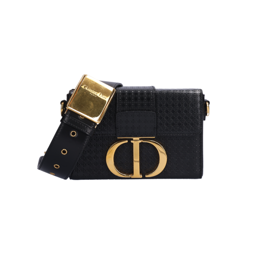 M9204UMMW Dior 30 Montaigne Box Bag Calfskin Black