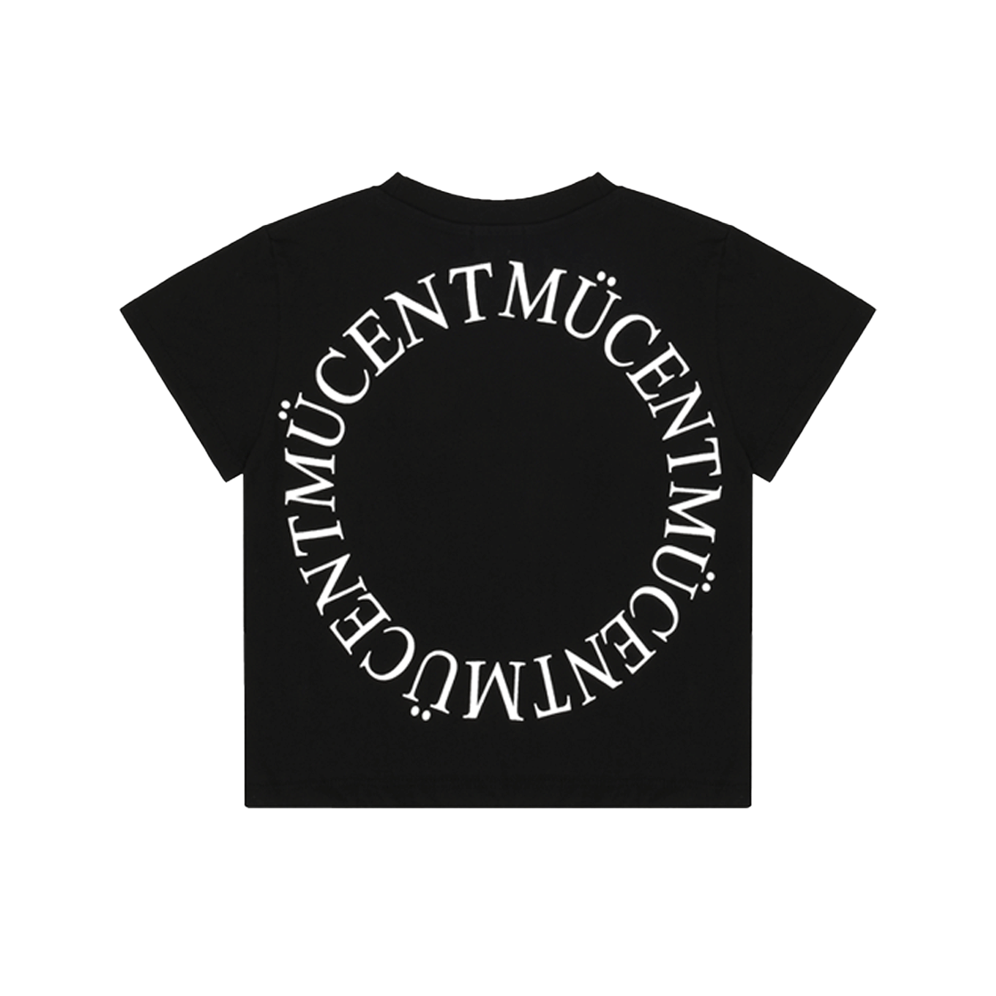 무센트 시그니처 백 라운드 원형 로고 반팔 티 블랙(MUCENT Signature Back Logo T Black) - 3
