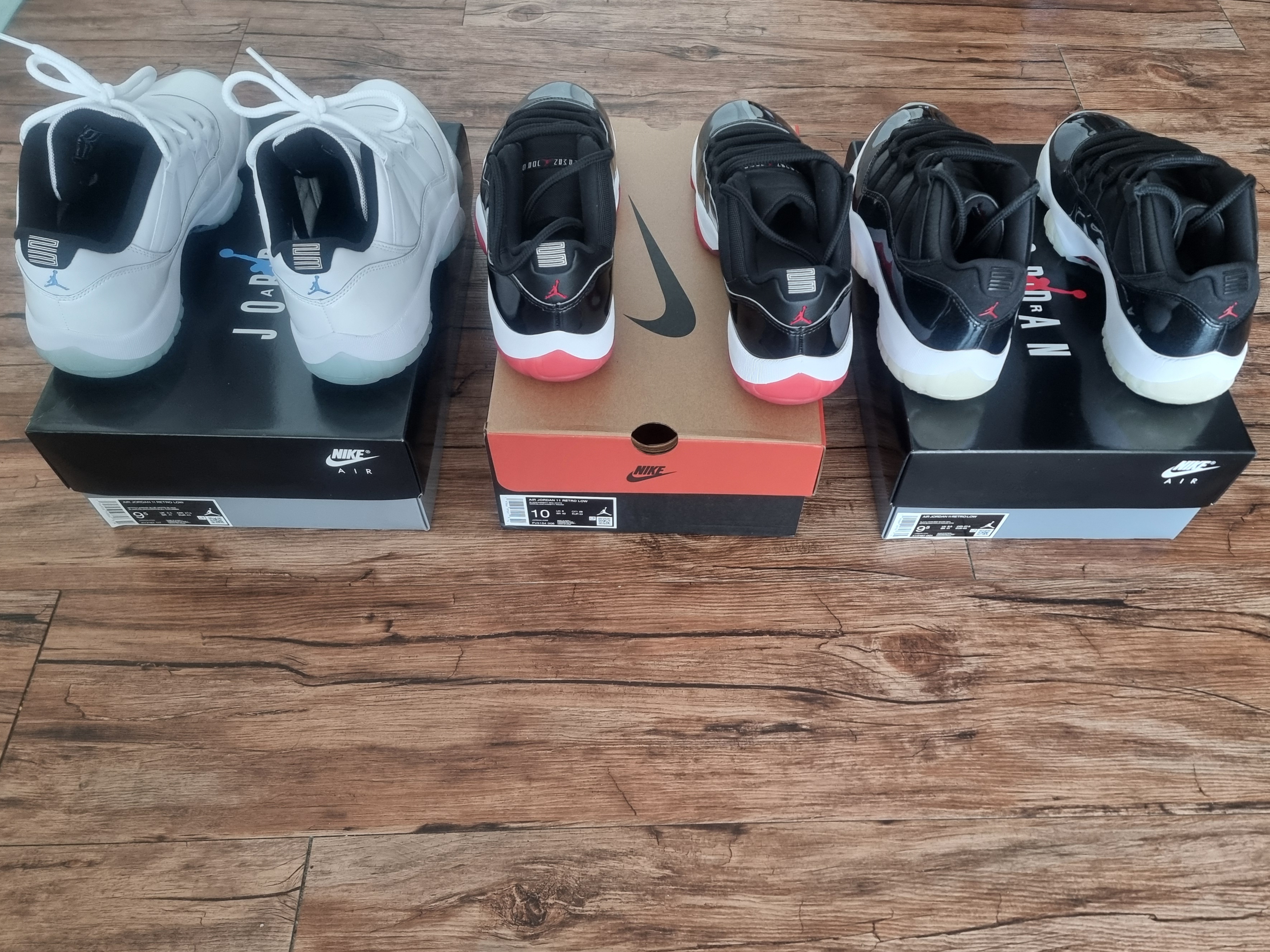 Jordan 11 Retro Low Bred 2025, Jordan 11 Retro Low Legend Blue 착용 스타일 - 2