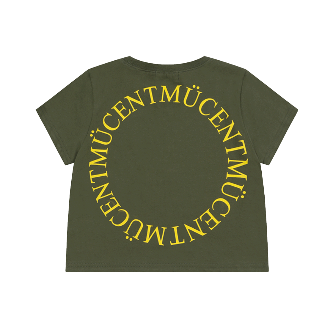 무센트 시그니처 백 라운드 원형 로고 반팔 티 카키(MUCENT Signature Back Logo T Khaki) - 3