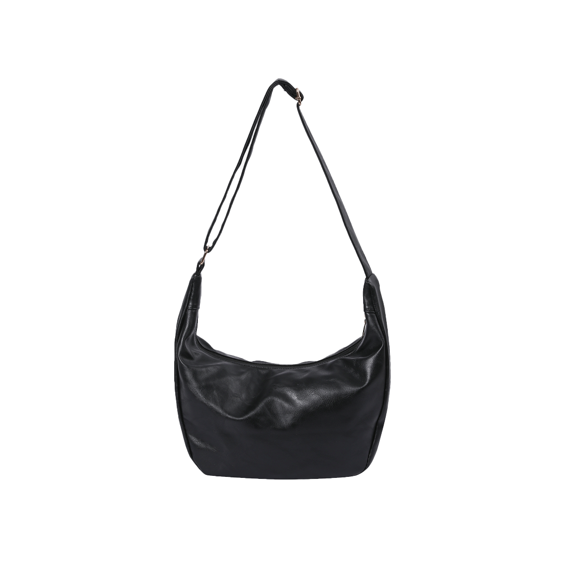 크로아 원 버클 레더 숄더백 블랙(MUCENT Croia One Buckle Leather Shoulder Bag Black) - 2