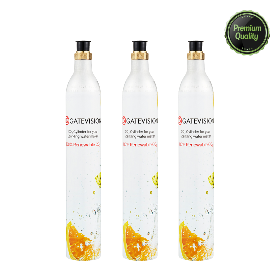아르케 카보네이터3 프로 탄산수 제조기 전용 탄산 실린더 단품 3EA(Aarke Carbonated 3 Pro Carbonated water maker cylinder 3EA)