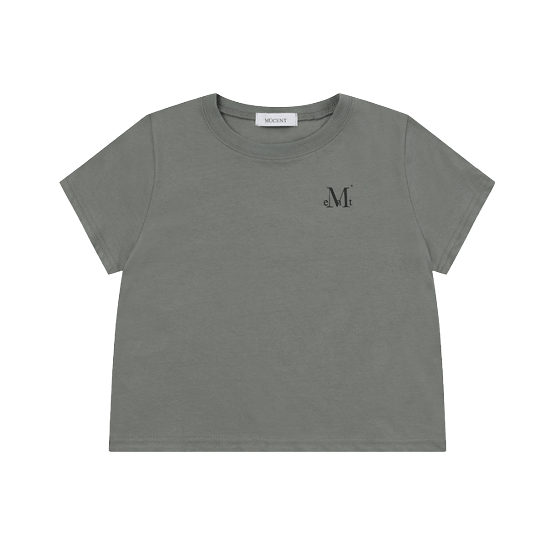 무센트 시그니처 백 라운드 원형 로고 반팔 티 차콜(MUCENT Signature Back Logo T Charcoal) - 2