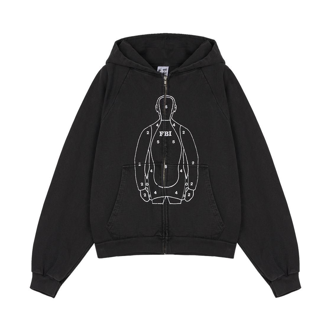 바스켓케이스 프랙티스 집 후디 빈티지 블랙 - 25SS(Basketcase Practice Zip Hoodie Vintage Black - 25SS)