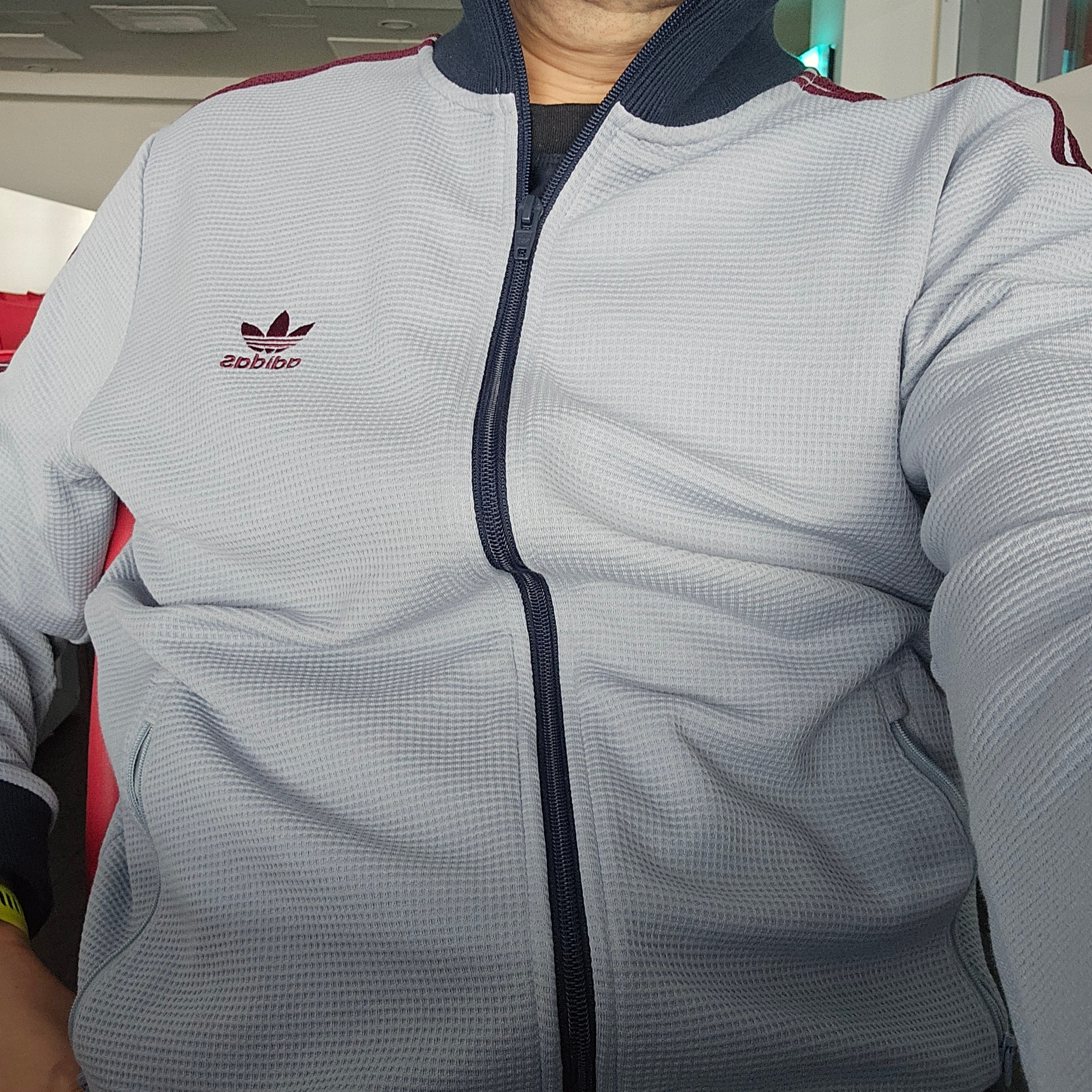 Adidas Originals Track Top Light Grey - KR Sizing 착용 스타일