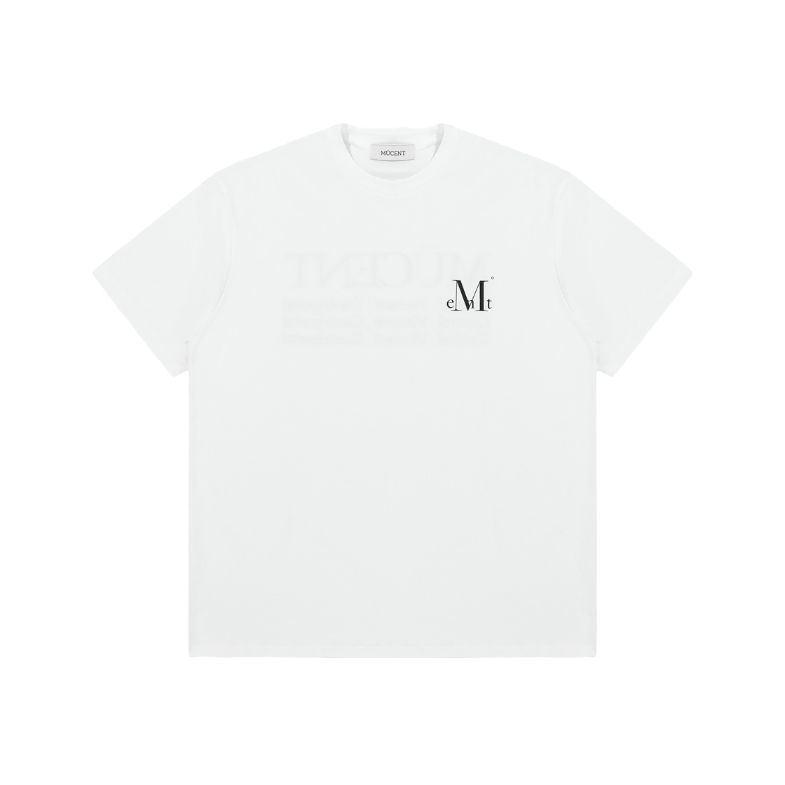 무센트 슬로건 반팔 티 화이트(MUCENT Slogan Half T White) - 2