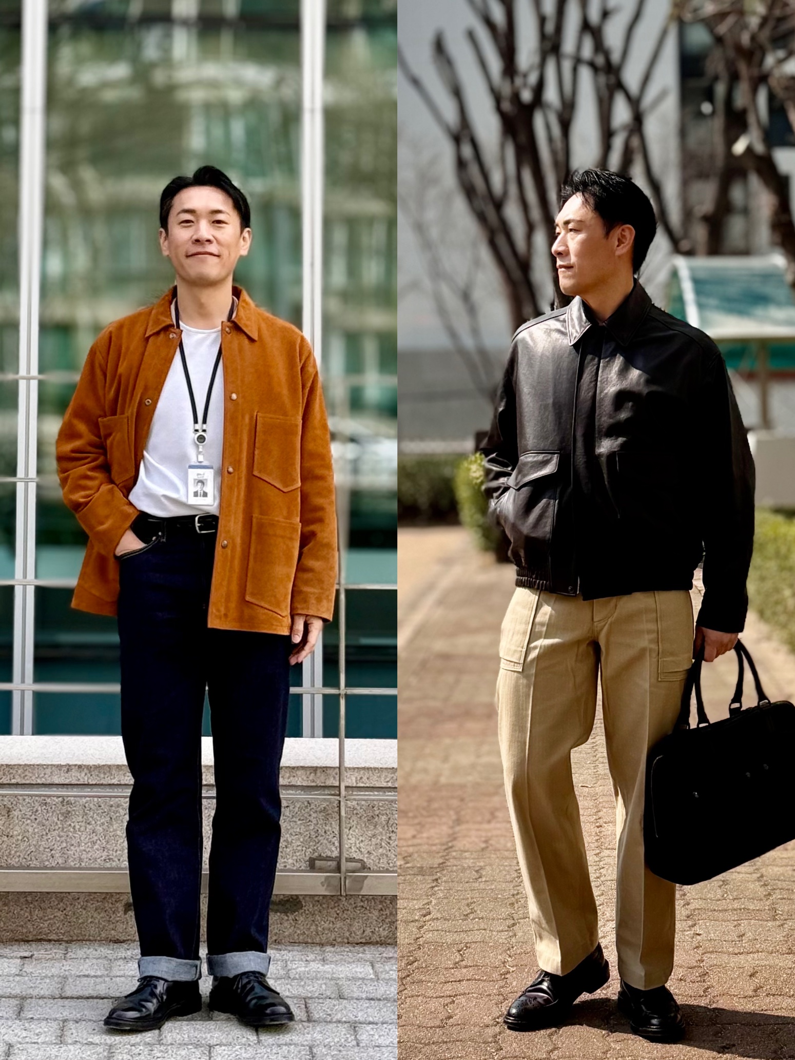 New Balance 990v1 Made in USA Navy, Alden 9901 Cordovan Plain Toe Blucher Oxford Black - E 착용 스타일 - 2