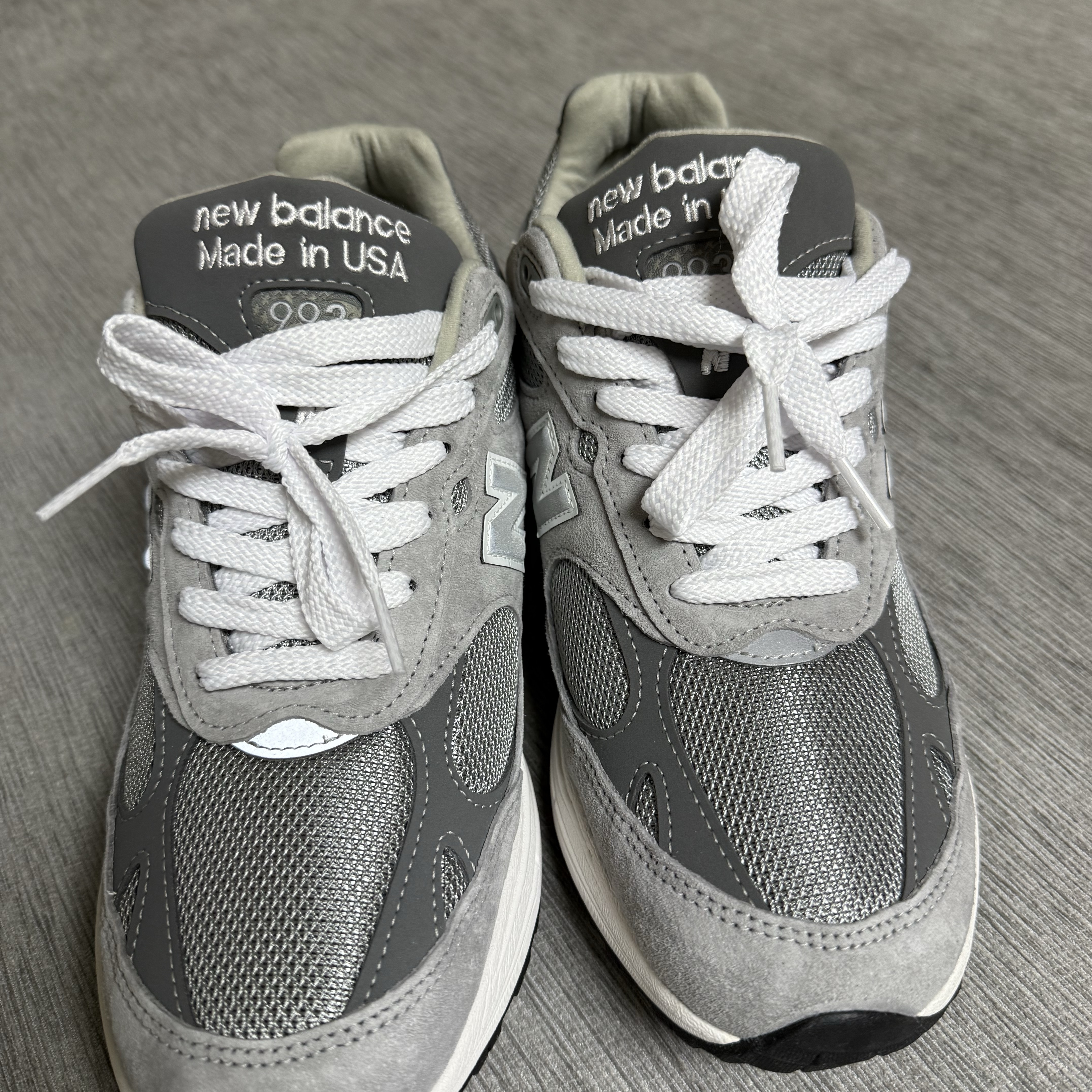 New Balance 993 Made in USA Grey - D Standard 착용 스타일 - 2