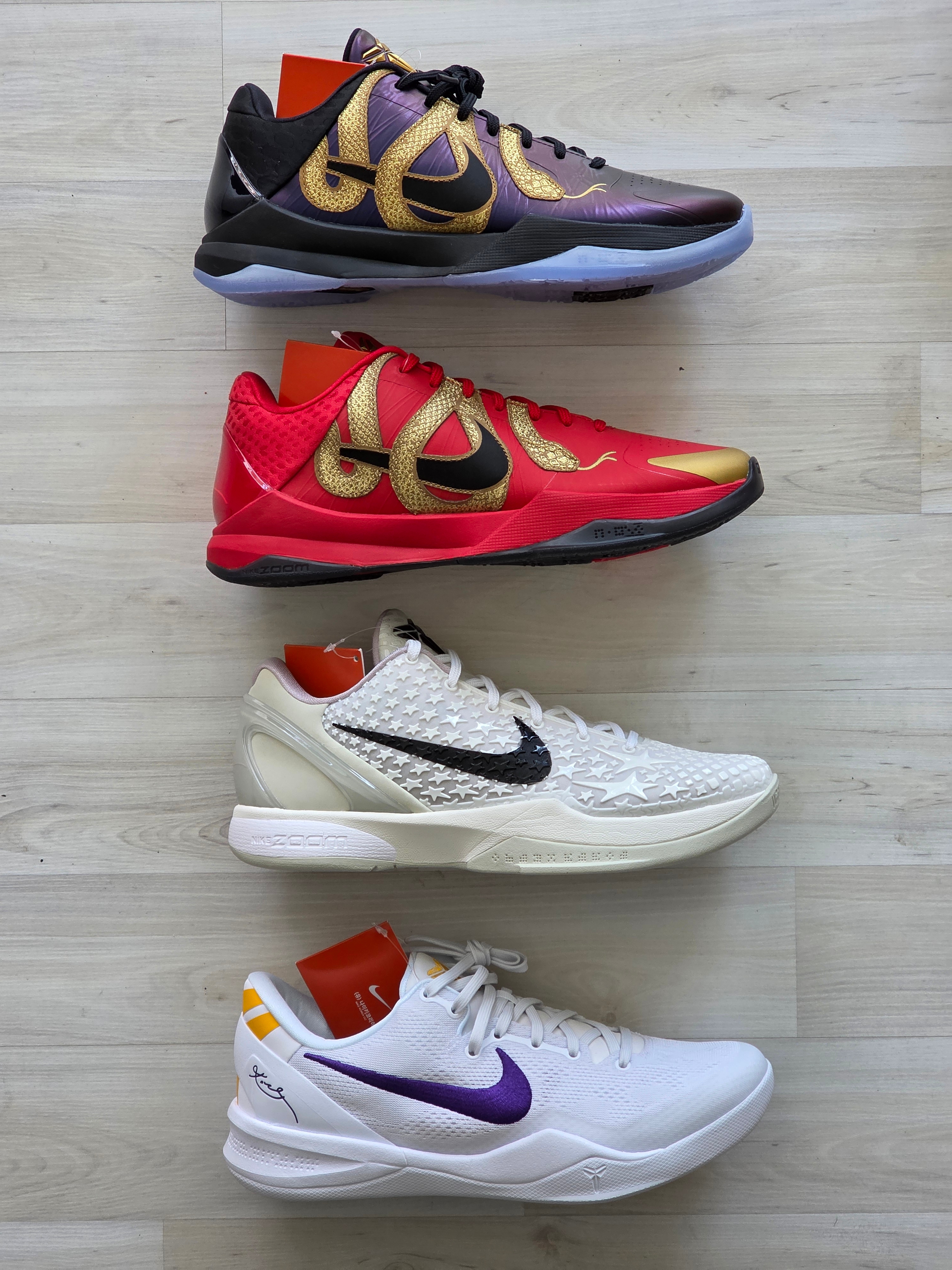 Nike Kobe 5 Protro Year of the Mamba University Red, Nike Kobe 5 Protro Year of the Mamba Eggplant 착용 스타일 - 1