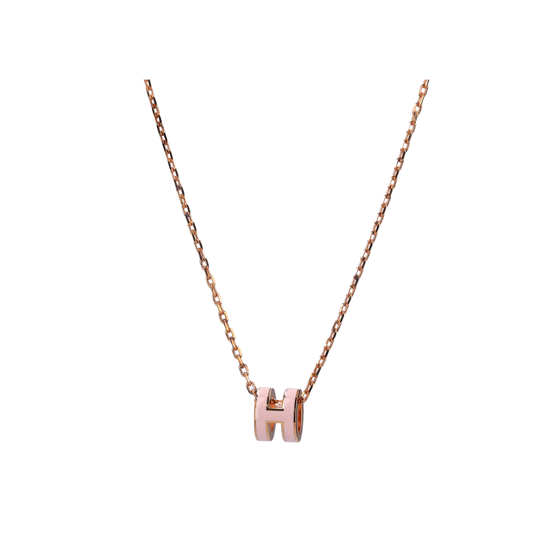 ITEUSQELWL6N Hermes Mini Pop H Pendant Rose Gold & Rose Azalee