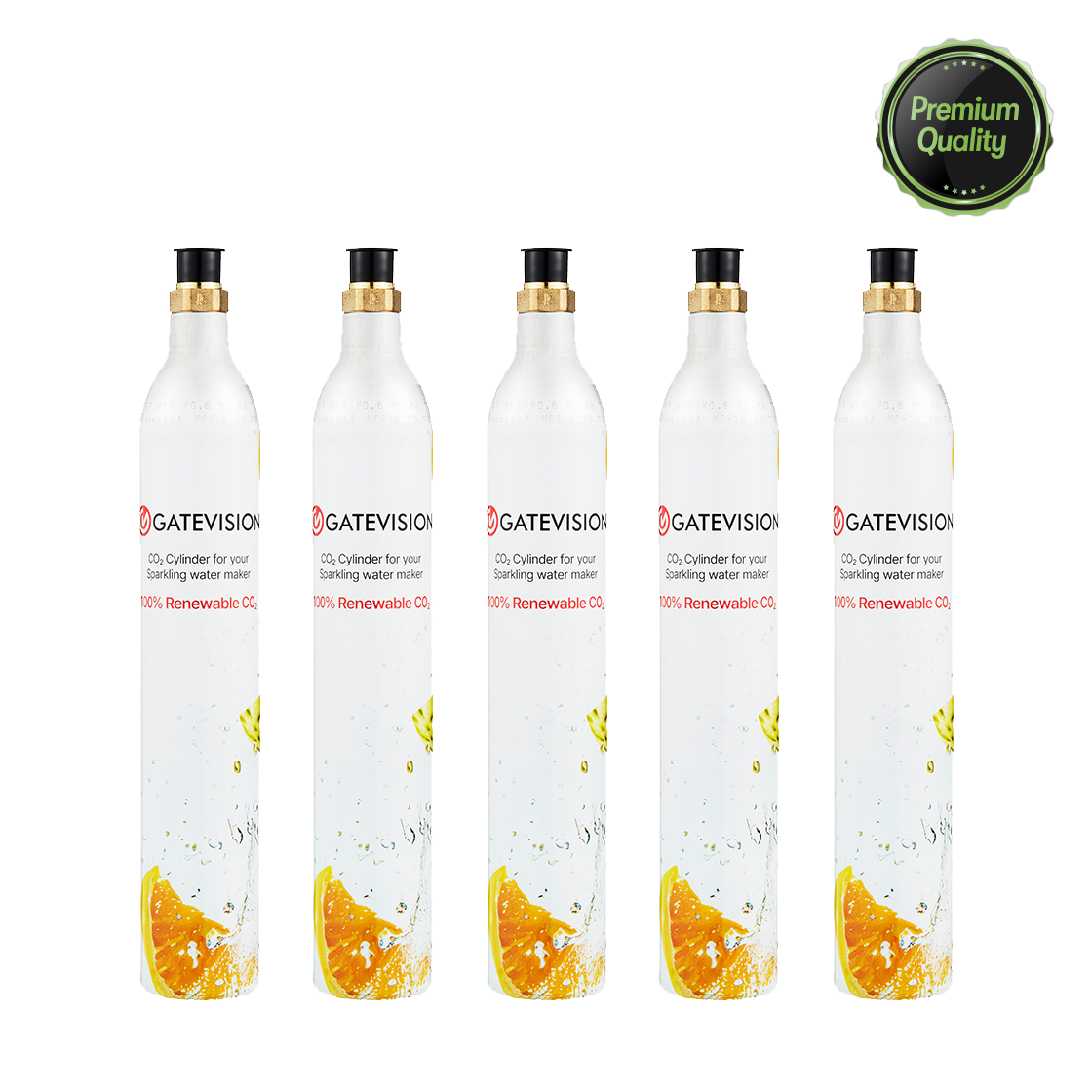 아르케 카보네이터3 프로 탄산수 제조기 전용 탄산 실린더 단품 5EA(Aarke Carbonated 3 Pro Carbonated water maker cylinder 5EA)