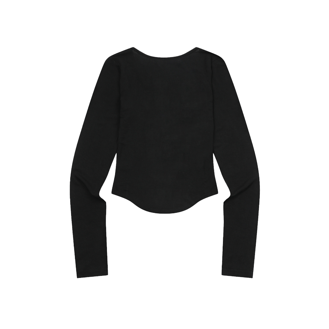 무센트 하링 시그니처 로고 스냅 버튼 유넥 굴림티 블랙(MUCENT Haring Signature Logo Snap Button U Neck T Black) - 2