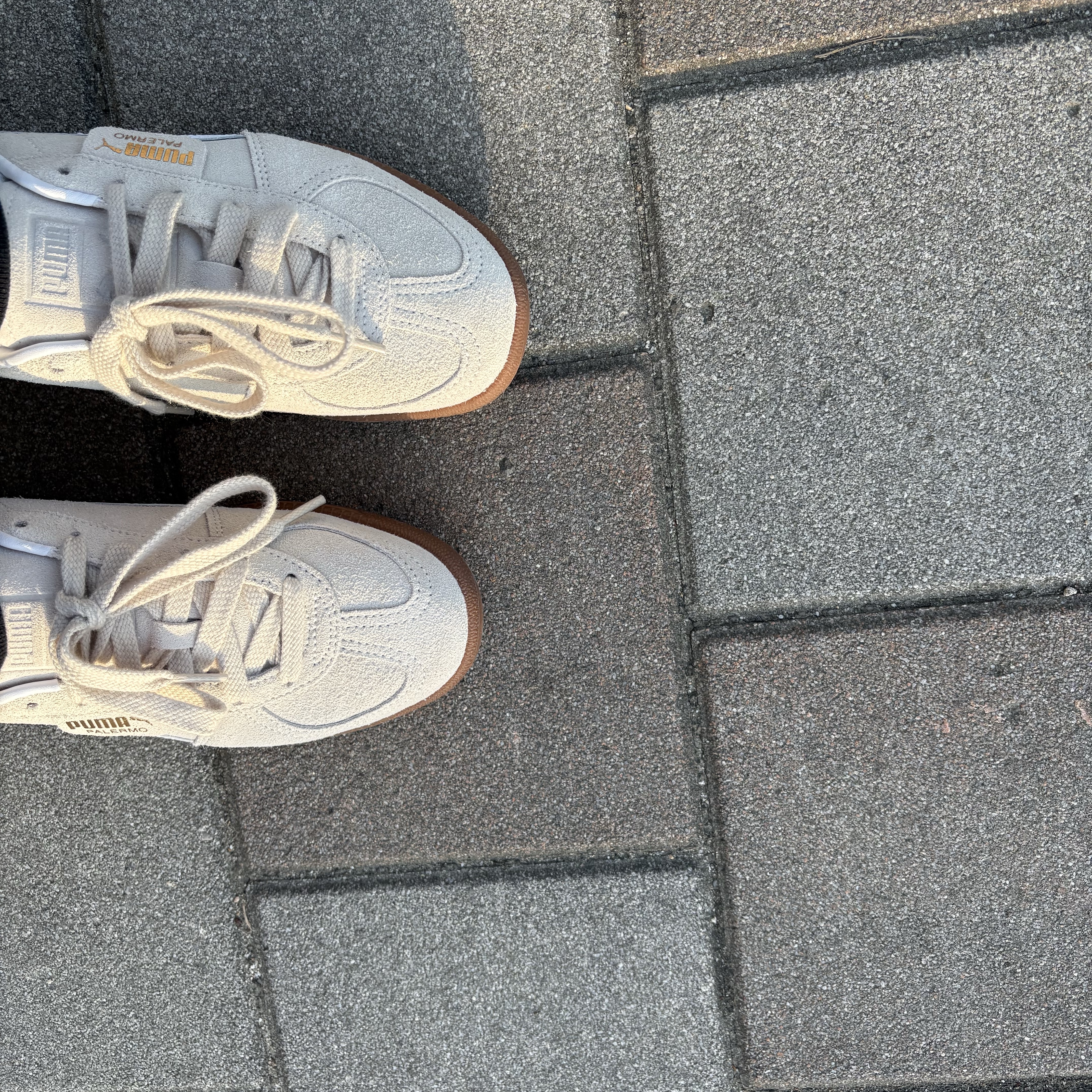 Puma Palermo Alpine Snow White 착용 스타일