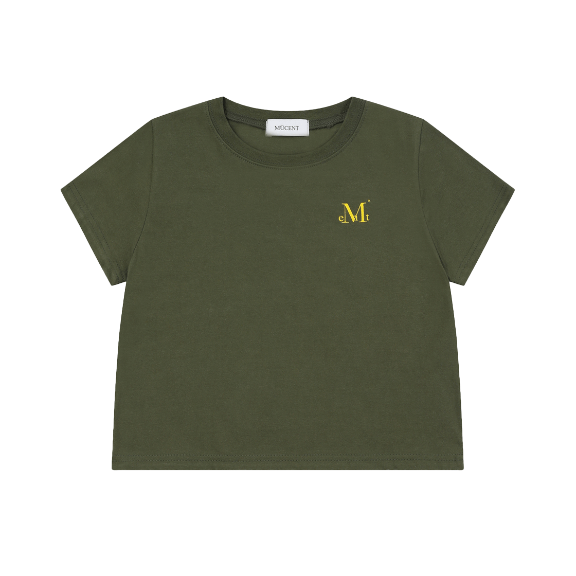 무센트 시그니처 백 라운드 원형 로고 반팔 티 카키(MUCENT Signature Back Logo T Khaki) - 2