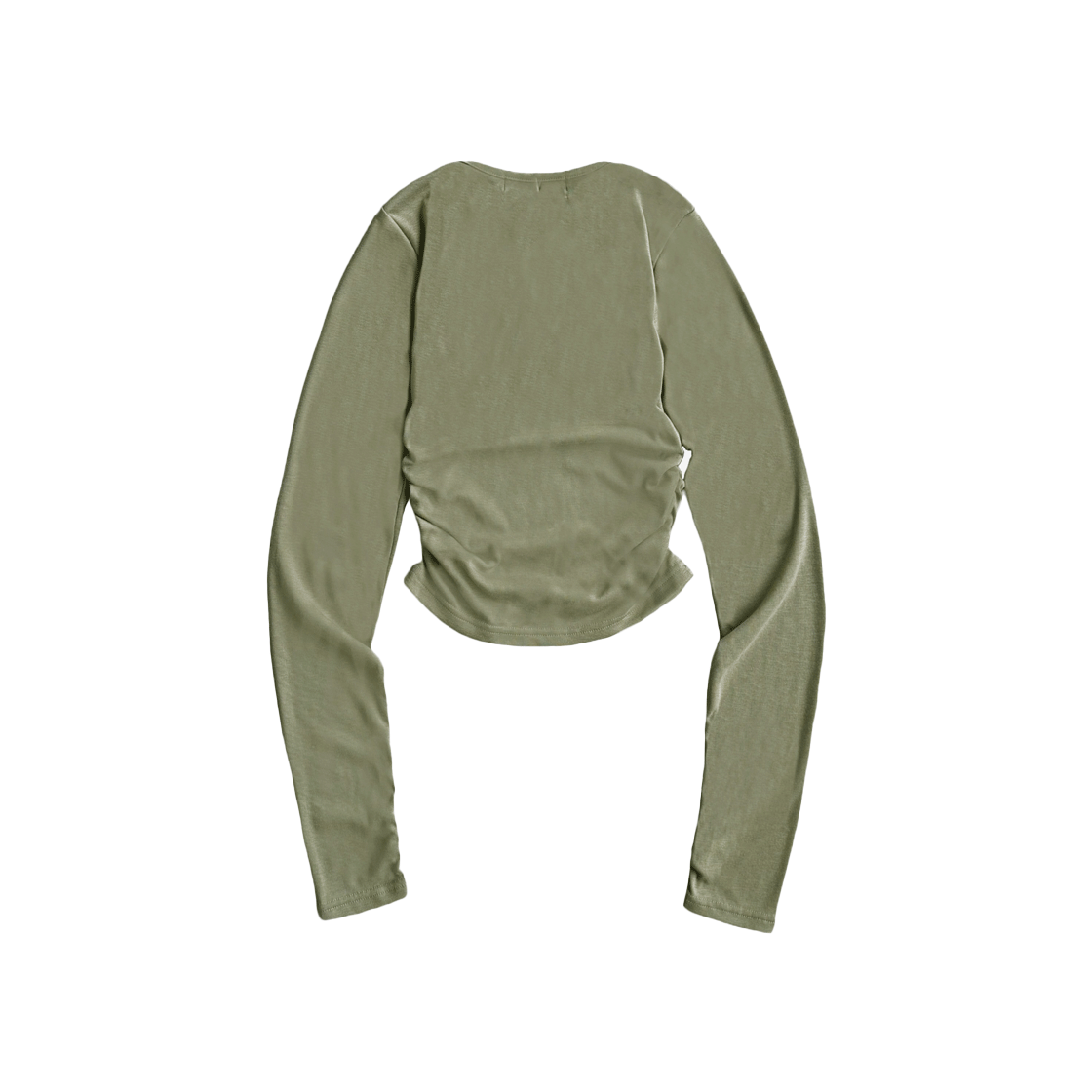 무센트 델리 크롭 셔링 티 카키(MUCENT Deli Crop Shirrng T Khaki) - 2