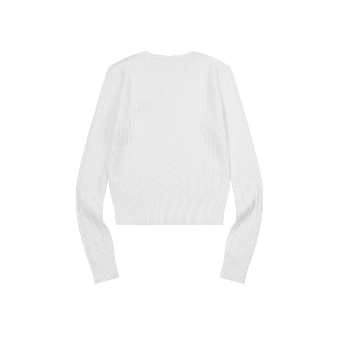 무센트 프림로즈 브이넥 크롭 니트 화이트(MUCENT Primrose V-Neck Crop Knit White) - 2