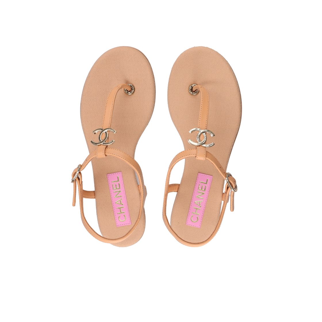 샤넬 G39627 샌들 램스킨 베이지 37.5(Chanel Sandals Lambskin Beige 37.5) - 5