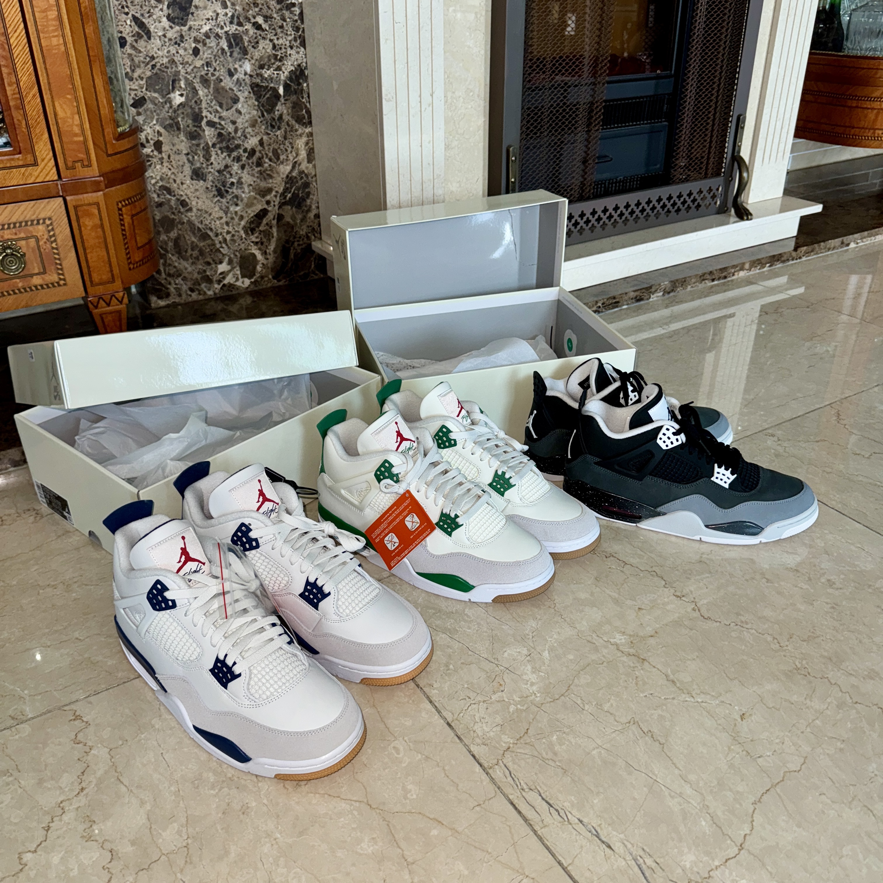 Jordan 4 x Nike SB Retro SP Pine Green, Jordan 4 x Nike SB Retro SP Navy 착용 스타일 - 2