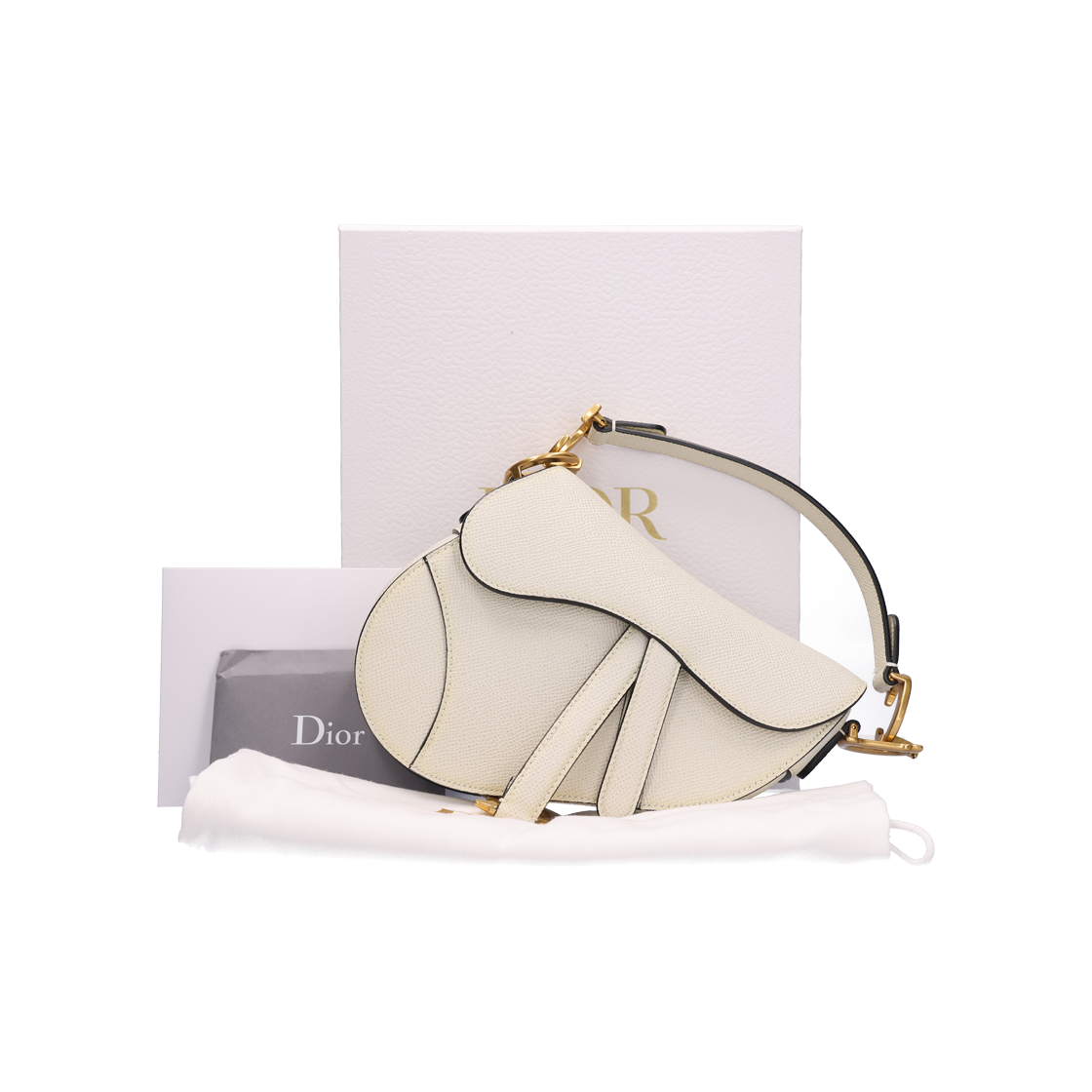 M0456CBAA Dior Mini Saddle Bag Calfskin Latte - #6
