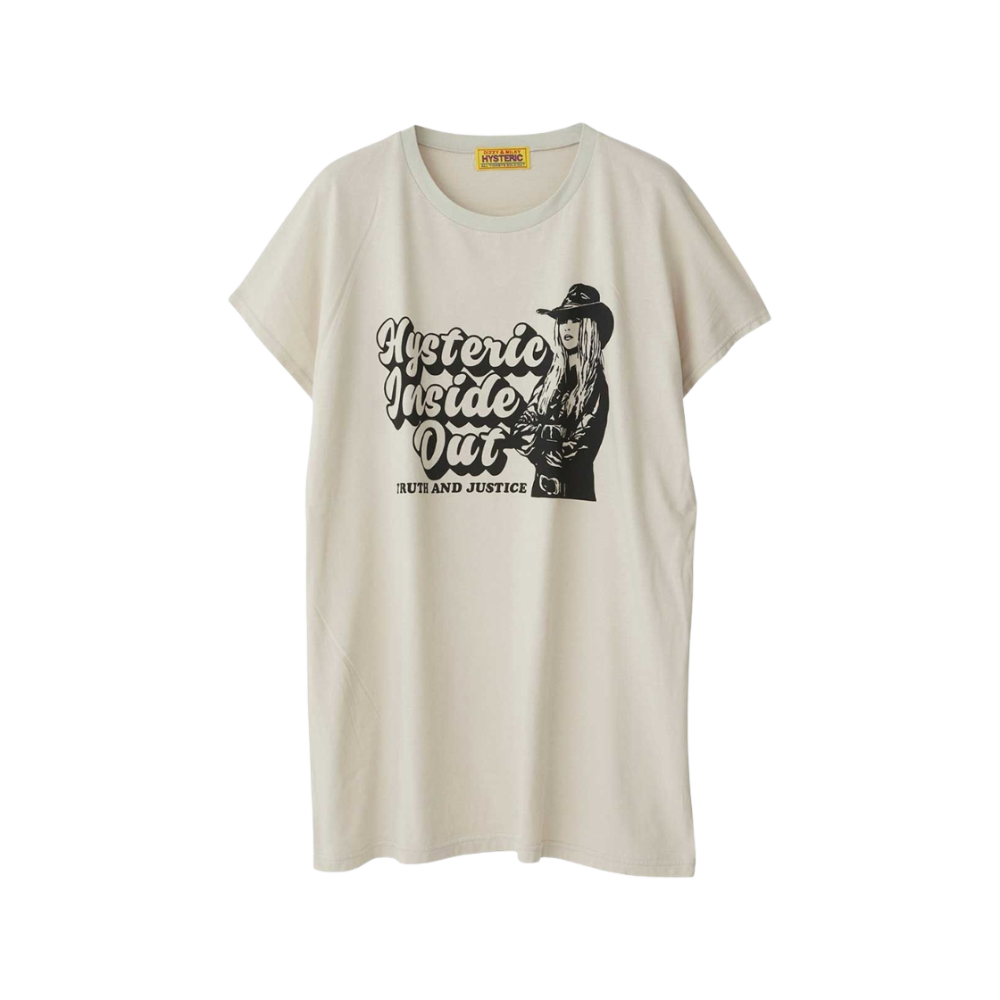 (W) 히스테릭 글래머 인사이드 아웃 티셔츠 베이지((W) Hysteric Glamour Inside Out T-Shirt Beige) - 1