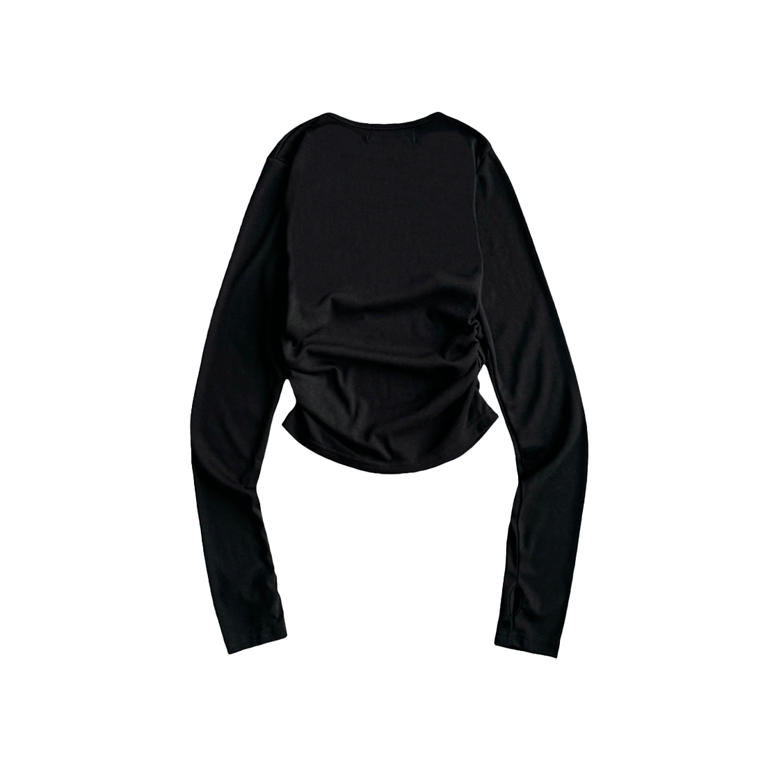 무센트 델리 크롭 셔링 티 블랙(MUCENT Deli Crop Shirrng T Black) - 2