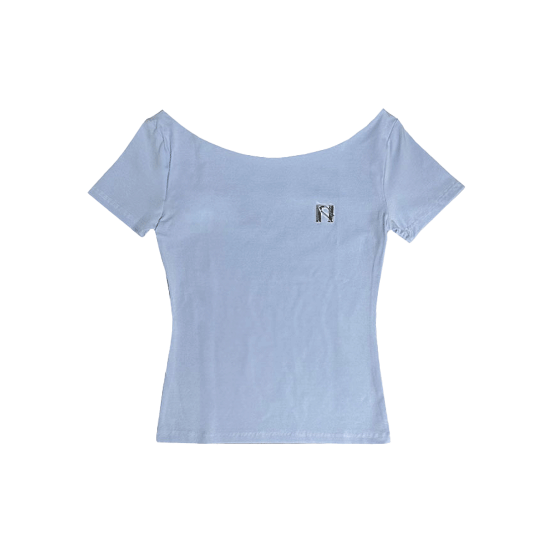 뉴얼린 보트넥 반팔 스카이블루(Newalrin Emblem short sleeves Boat neck Top SkyBlue)